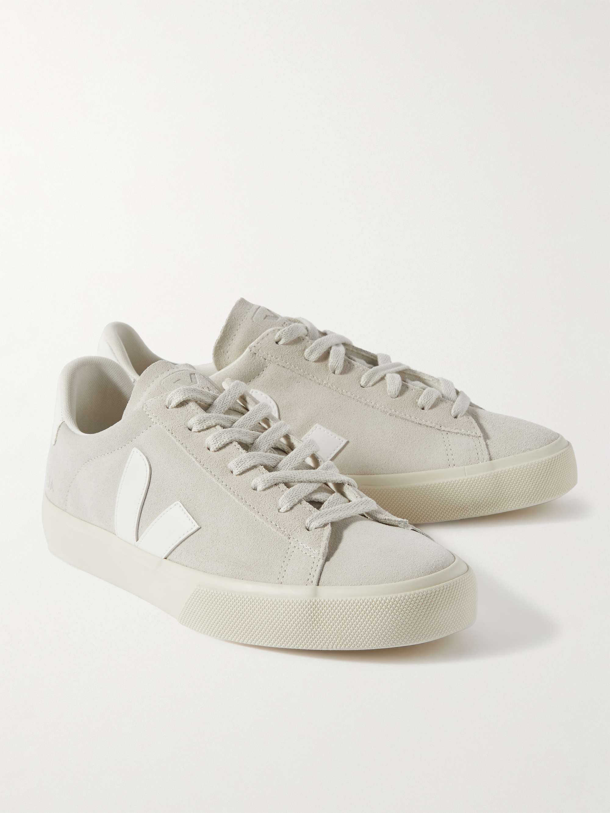 VEJA Campo Leather-Trimmed Suede Sneakers | MR PORTER