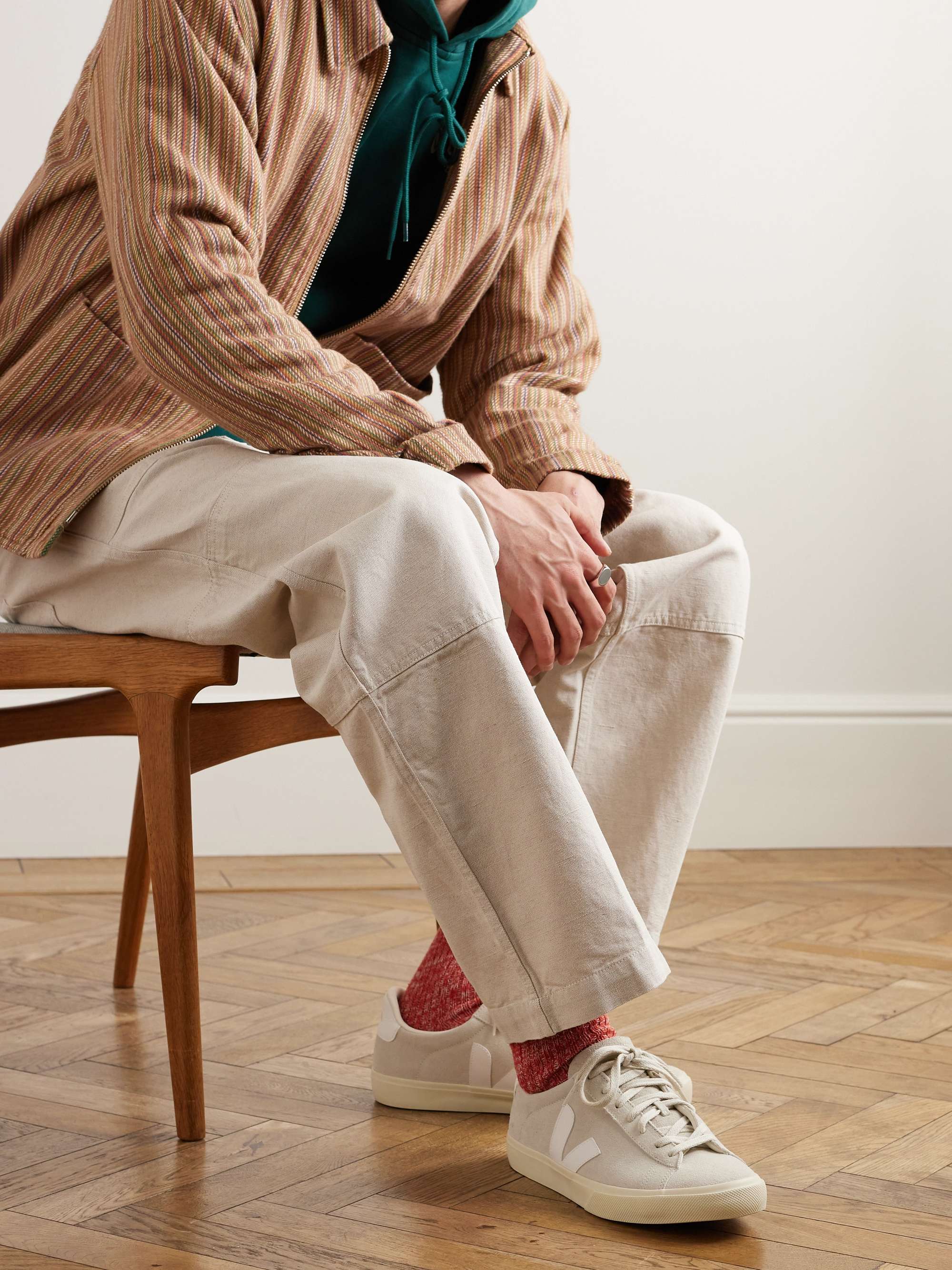 VEJA Campo Leather-Trimmed Suede Sneakers for Men | MR PORTER