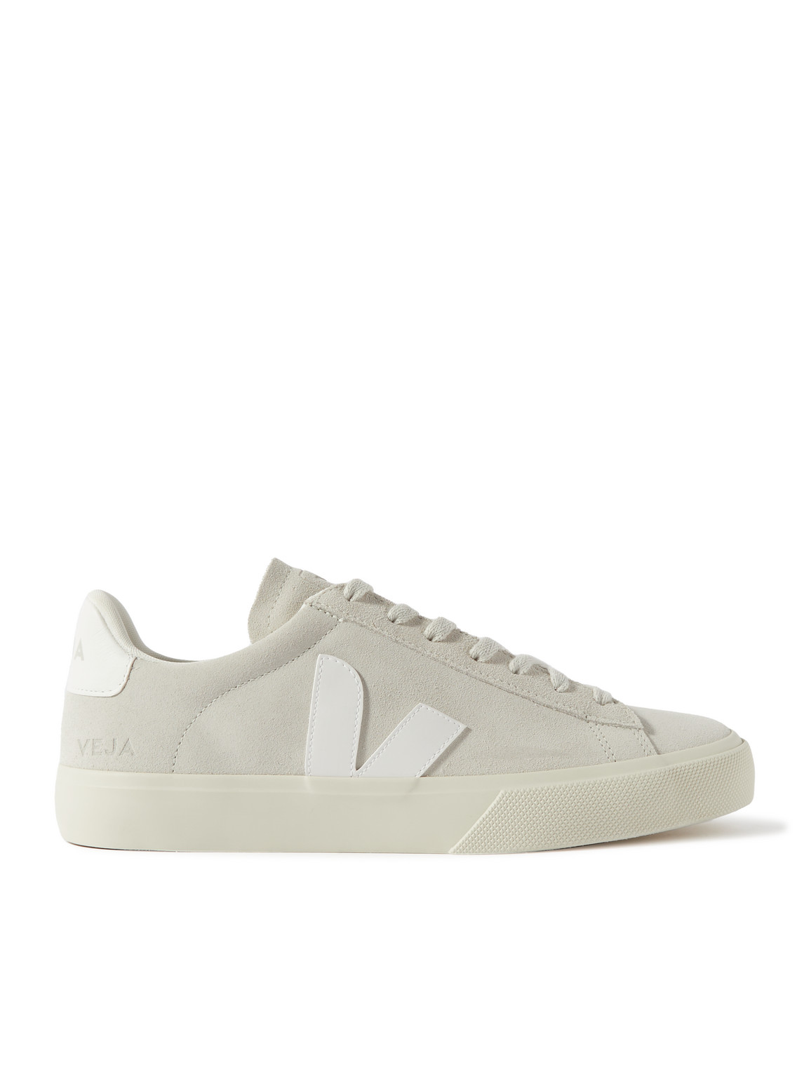 VEJA CAMPO LEATHER-TRIMMED SUEDE SNEAKERS