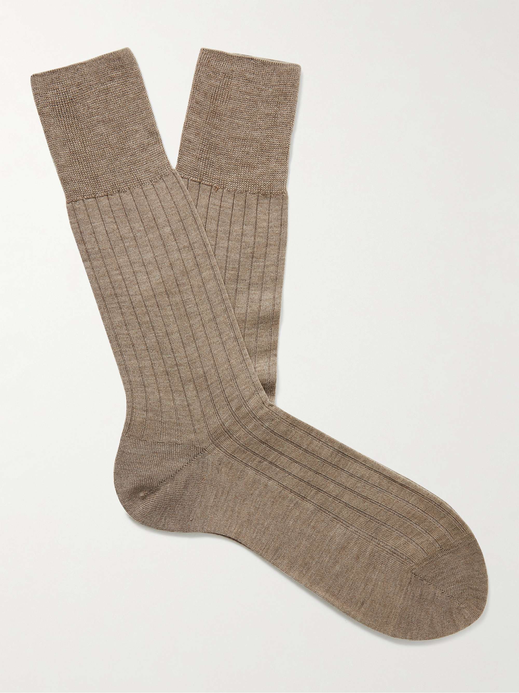 FALKE No 2 Ribbed Cashmere-Blend Socks for Men | MR PORTER