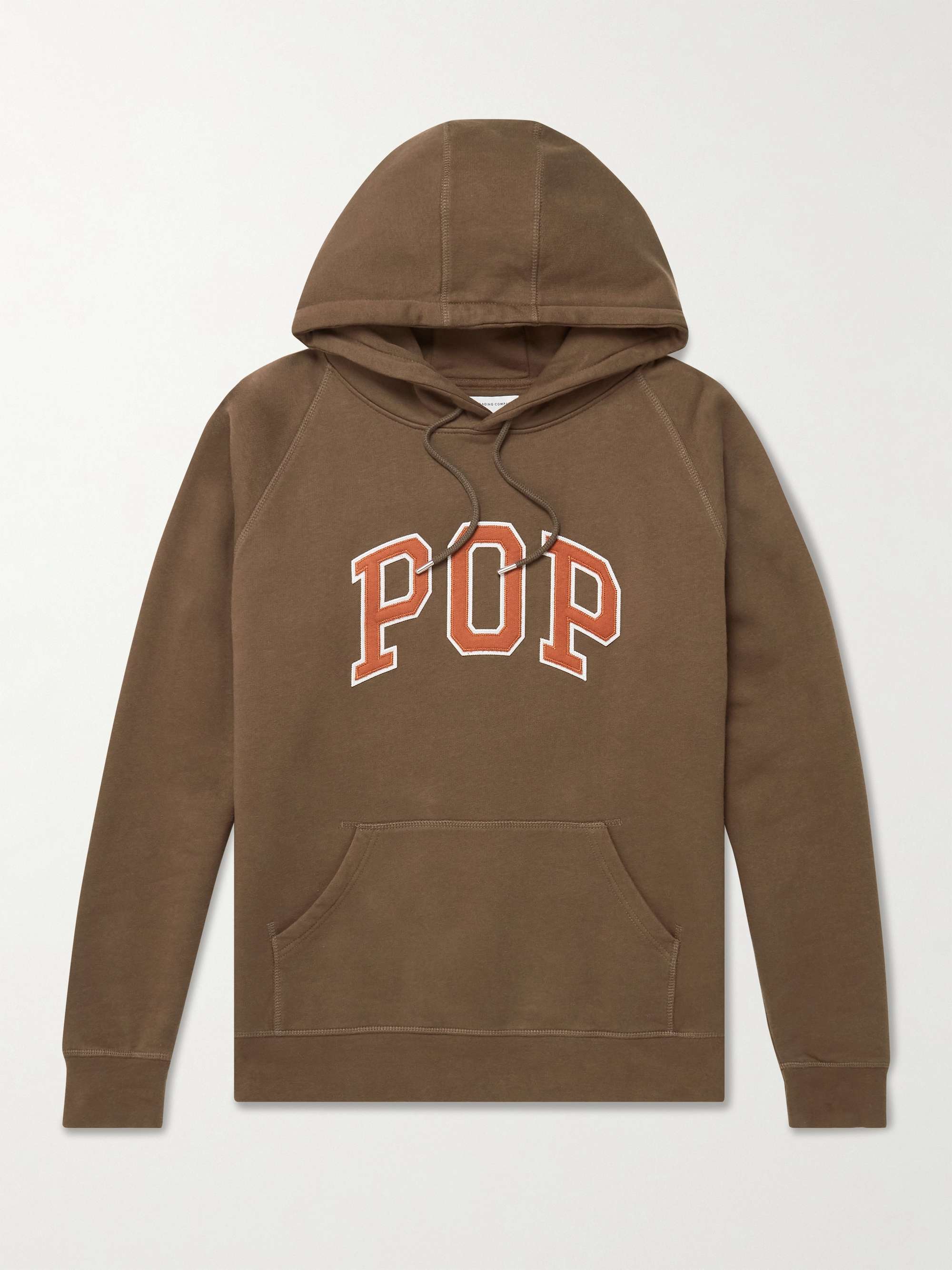 POP TRADING COMPANY Arch Logo-Appliquéd Cotton-Jersey Hoodie for Men | MR  PORTER