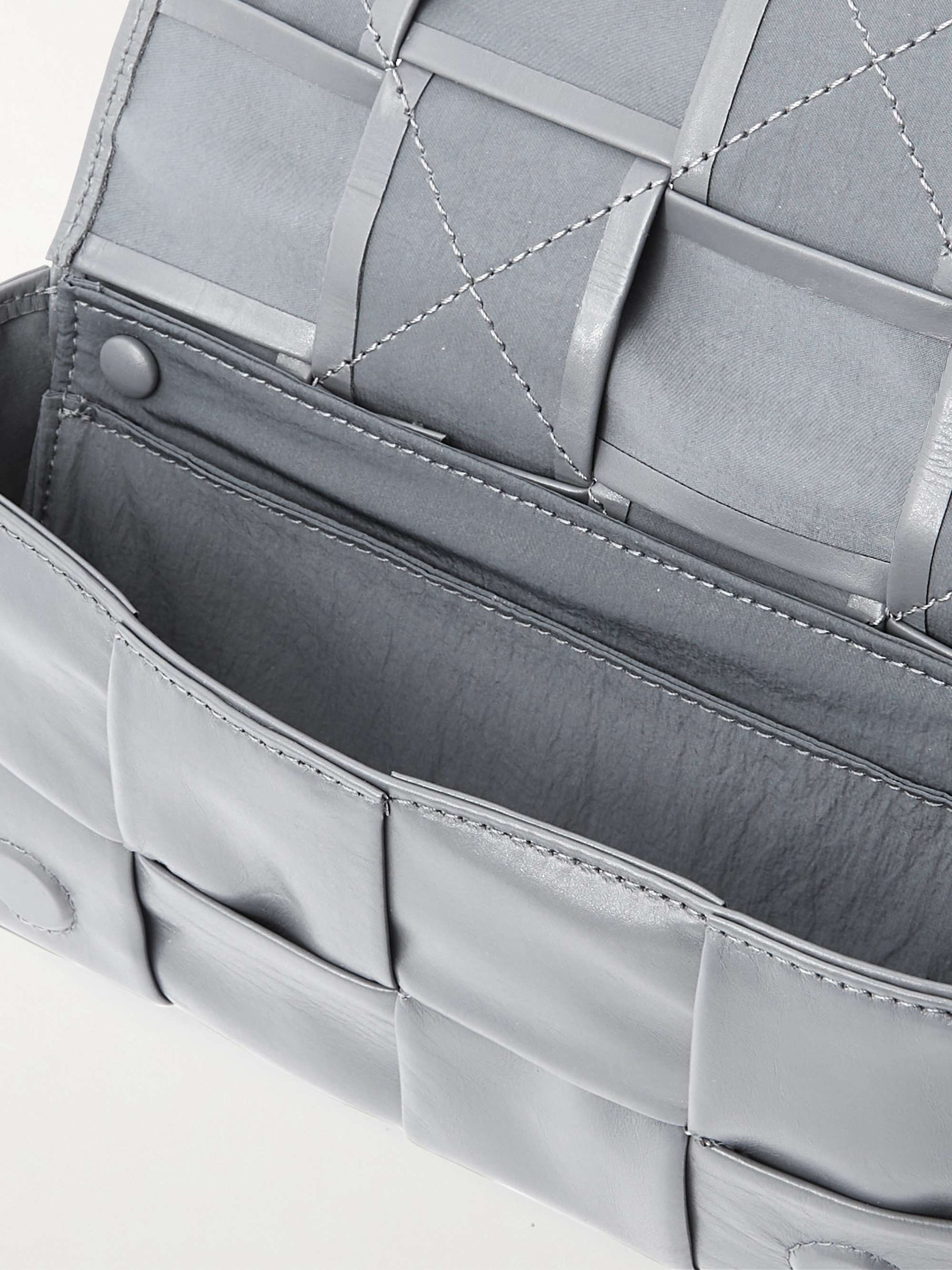 NET-A-PORTER Bottega Veneta Loop mini intrecciato leather shoulder bag  2100.00