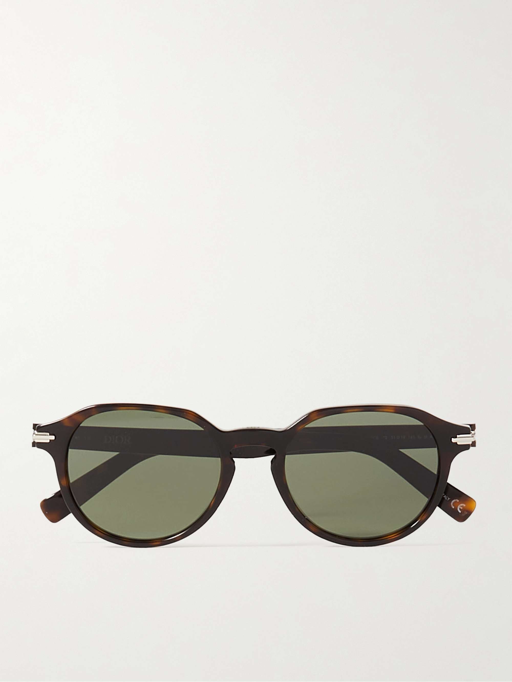 DIOR EYEWEAR DiorBlackSuit R2I Round-Frame Tortoiseshell Acetate Sunglasses  for Men | MR PORTER