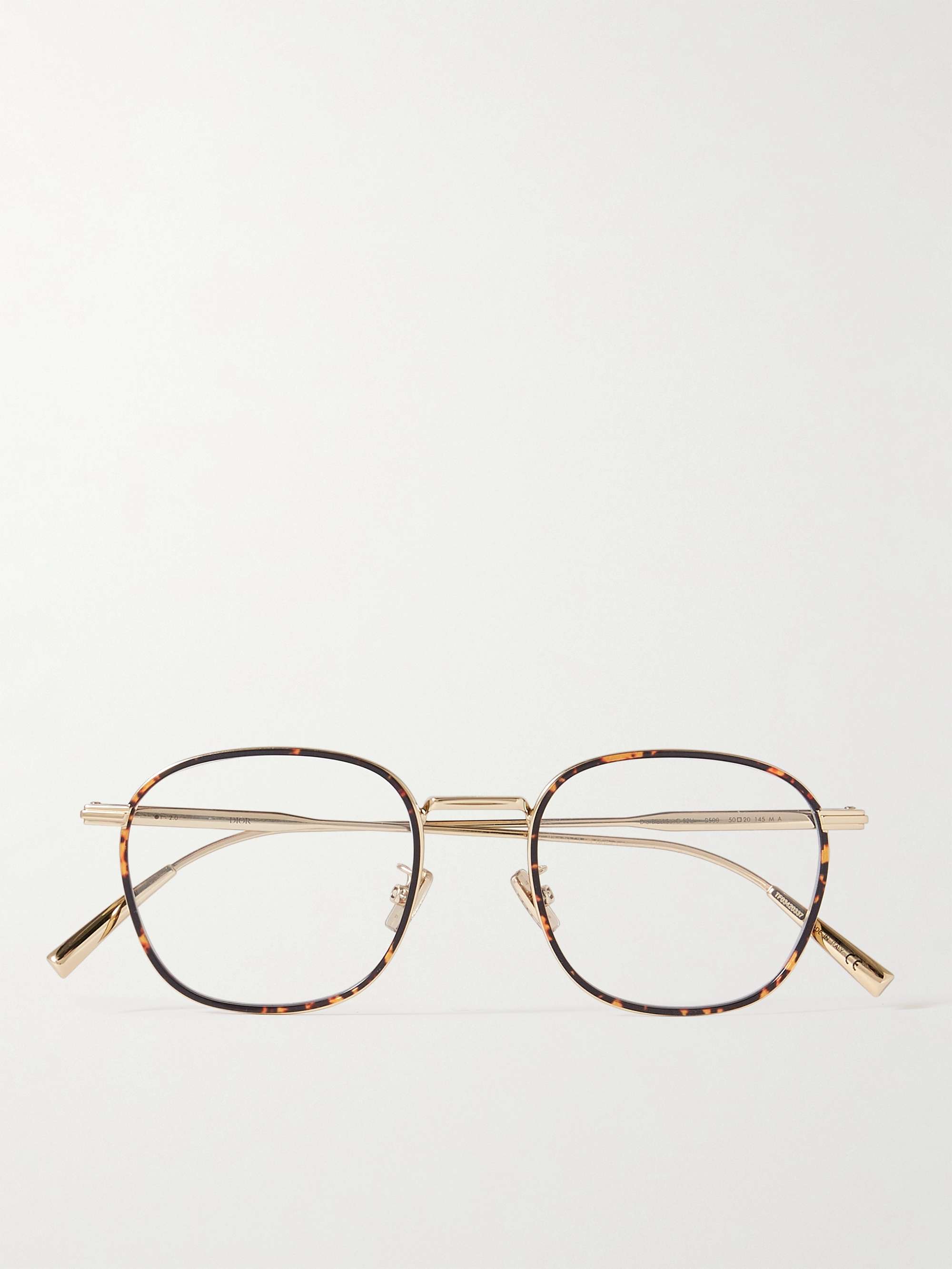 DIOR EYEWEAR DiorBlackSuitO S2U Round-Frame Tortoiseshell Acetate and  Gold-Tone Optical Glasses for Men | MR PORTER
