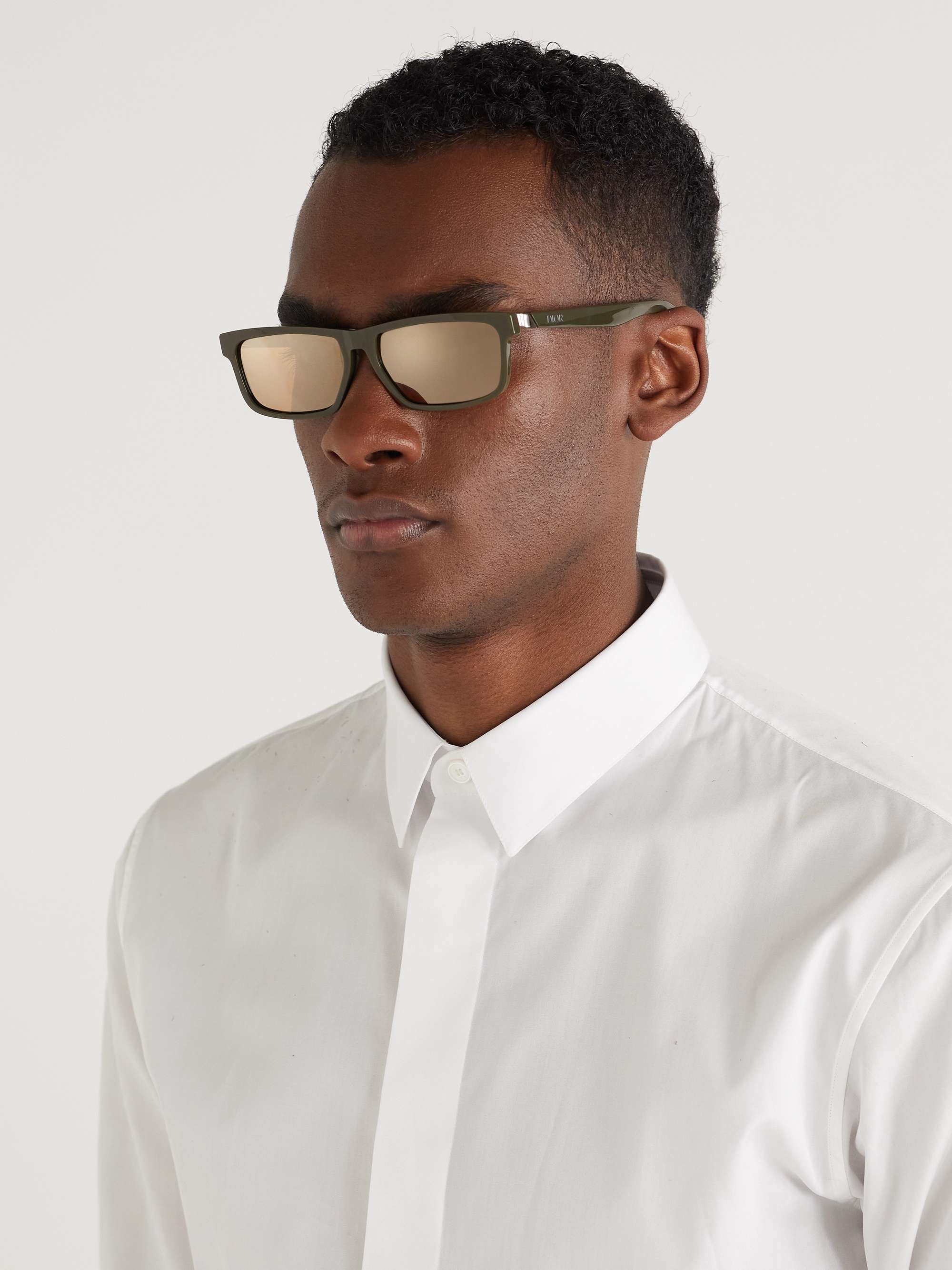 DIOR EYEWEAR DioRider S2U Rectangle-Frame Acetate Mirrored Sunglasses for  Men | MR PORTER