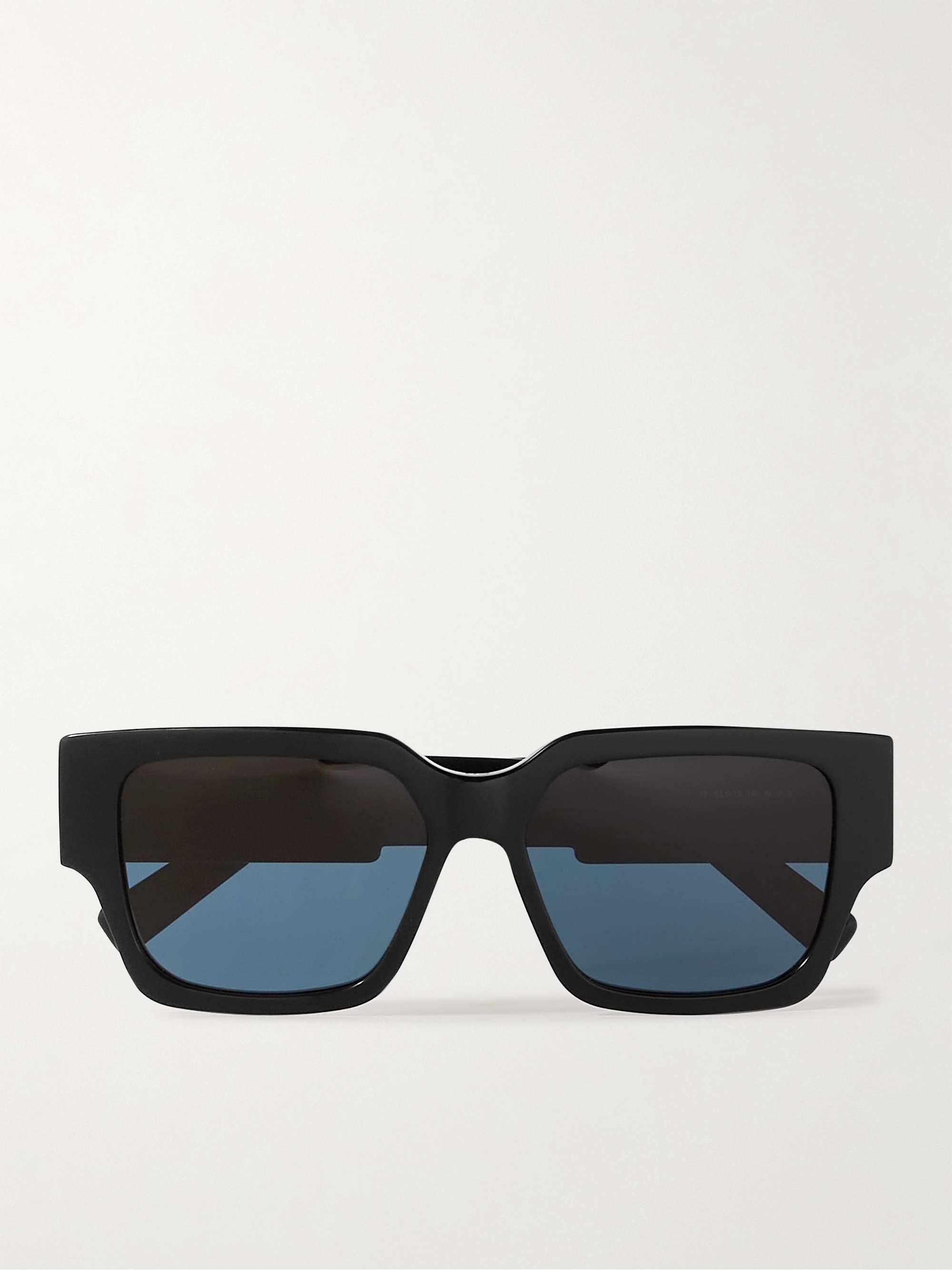 أسود نظارات شمسية CD SU بإطار مربع من الأسيتات ومعدن باللون الفضي | DIOR  EYEWEAR | MR PORTER