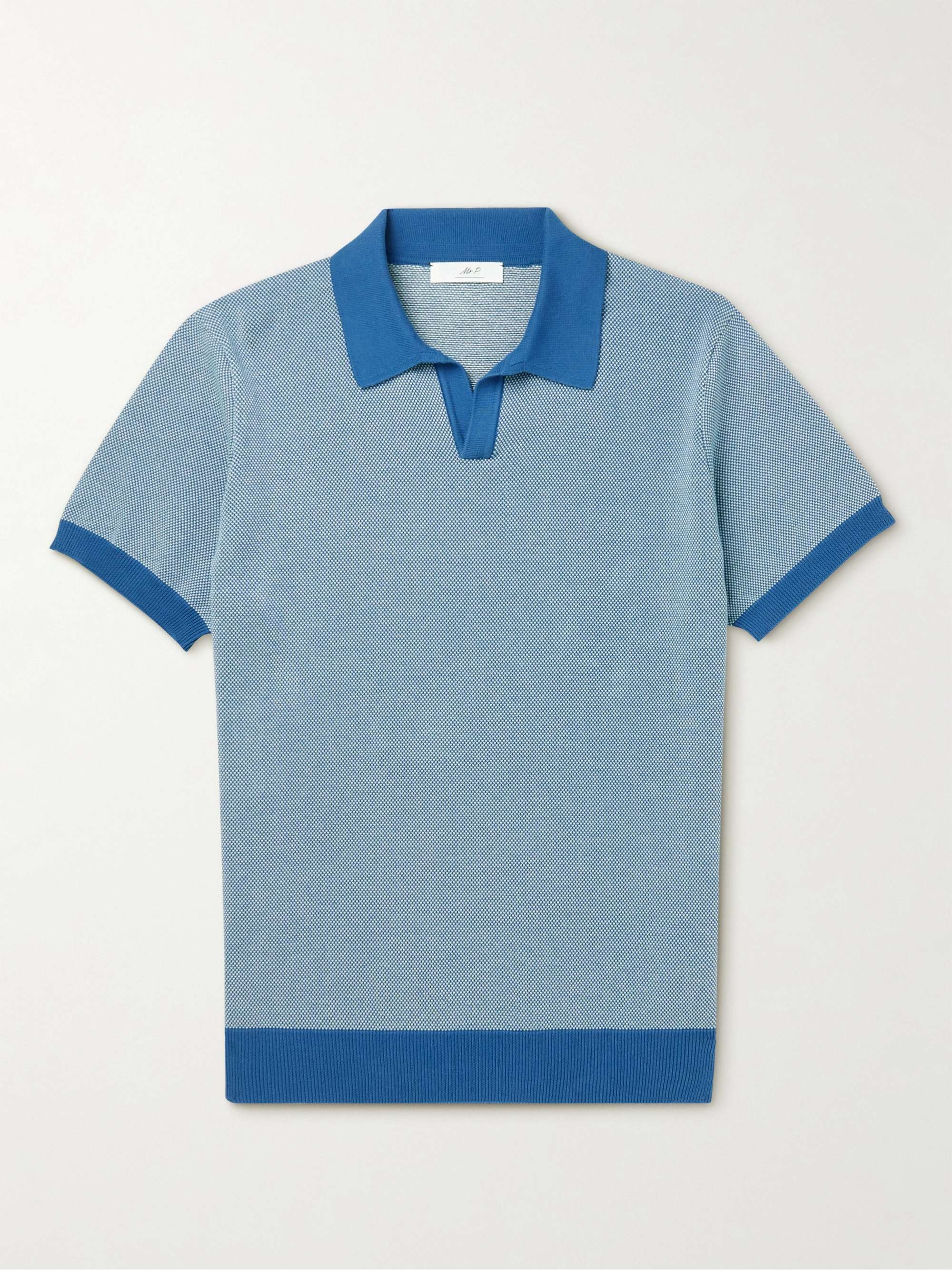 MR P. Honeycomb-Knit Organic Cotton Polo Shirt for Men | MR PORTER