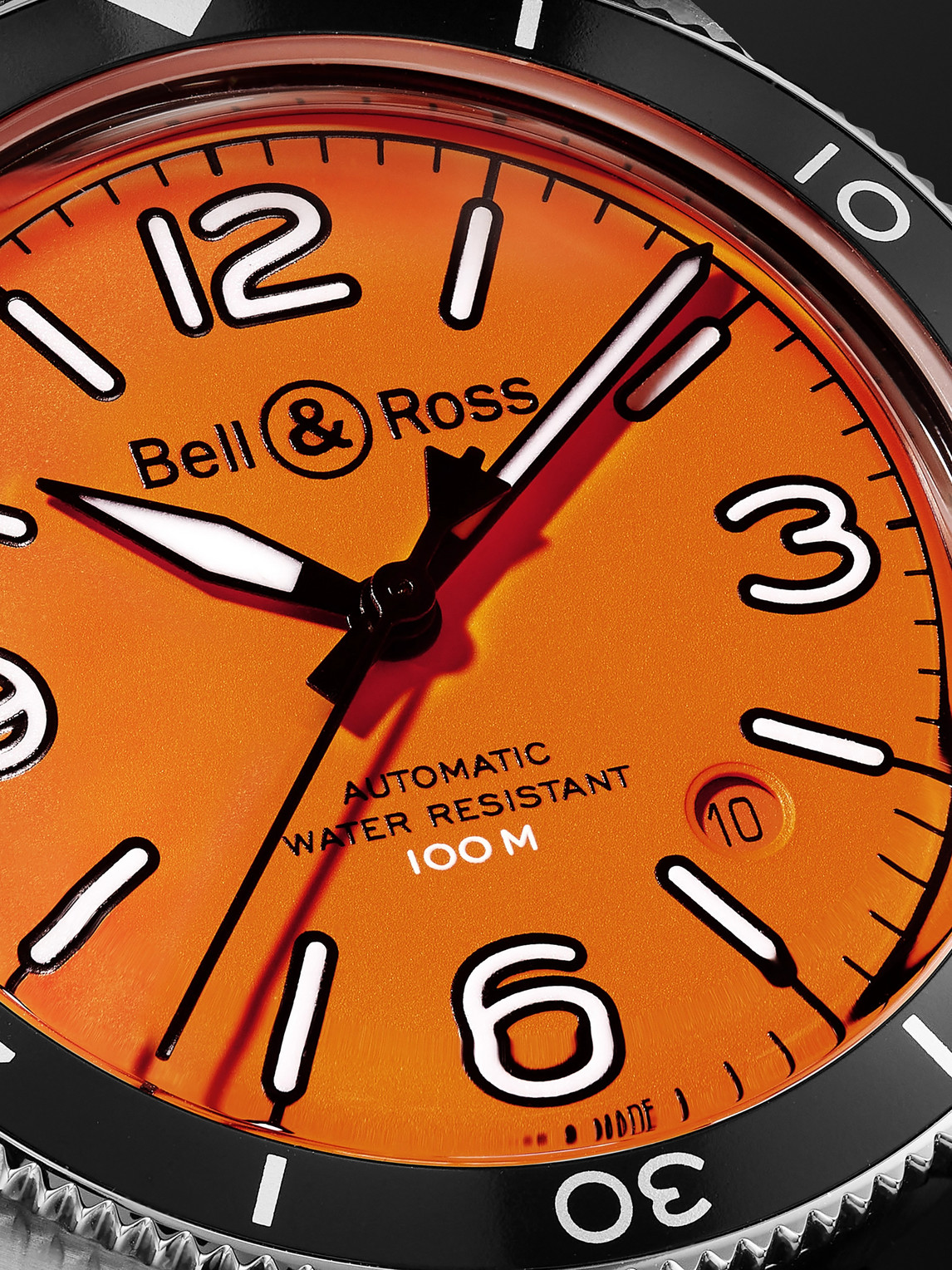 Shop Bell & Ross Br V2-92 Orange Limited Edition Automatic 41mm Stainless Steel Watch, Ref. No. Brv292-o-st/sst