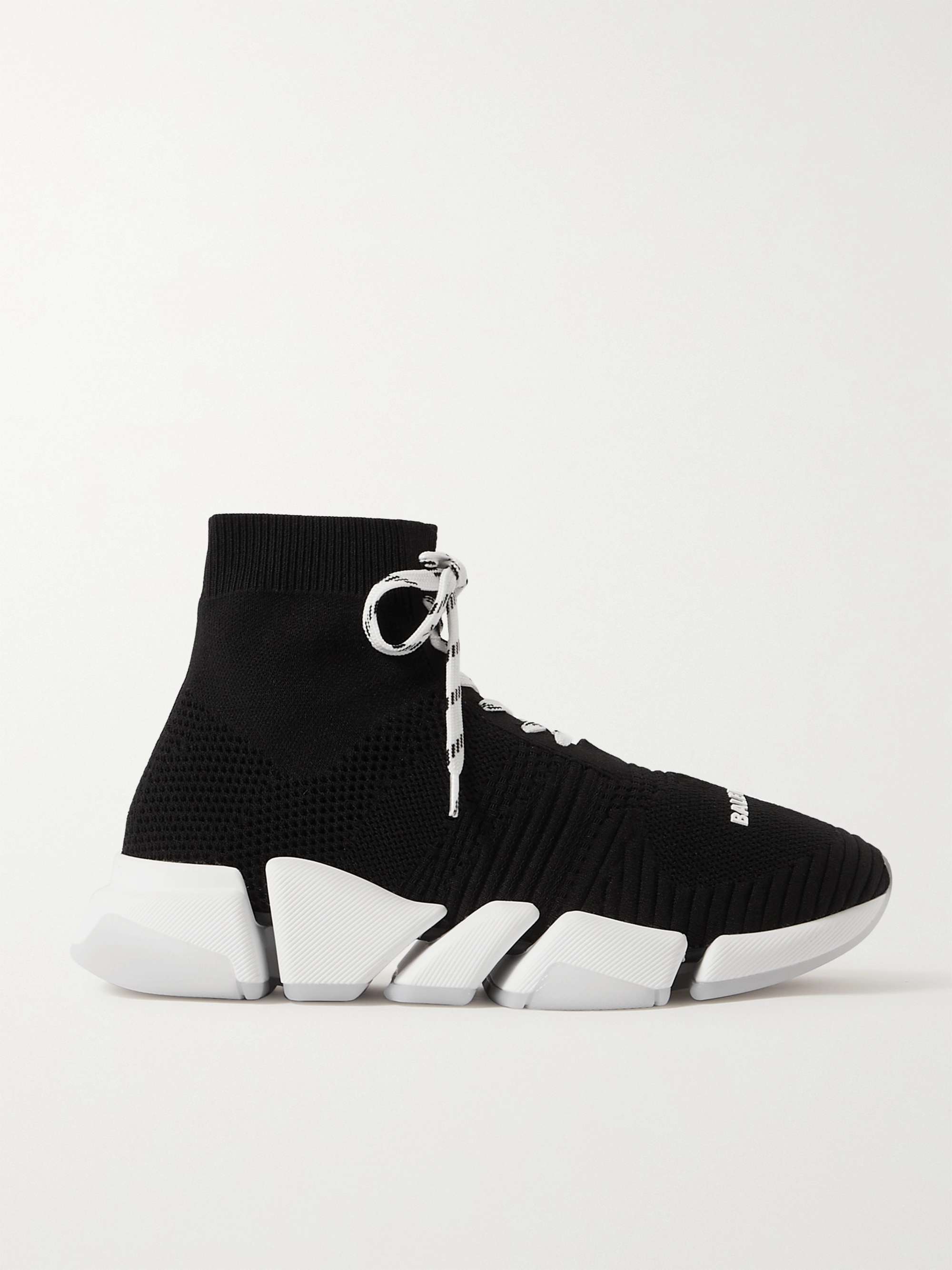 Black Speed 2.0 Stretch-Knit Sneakers | BALENCIAGA | MR PORTER