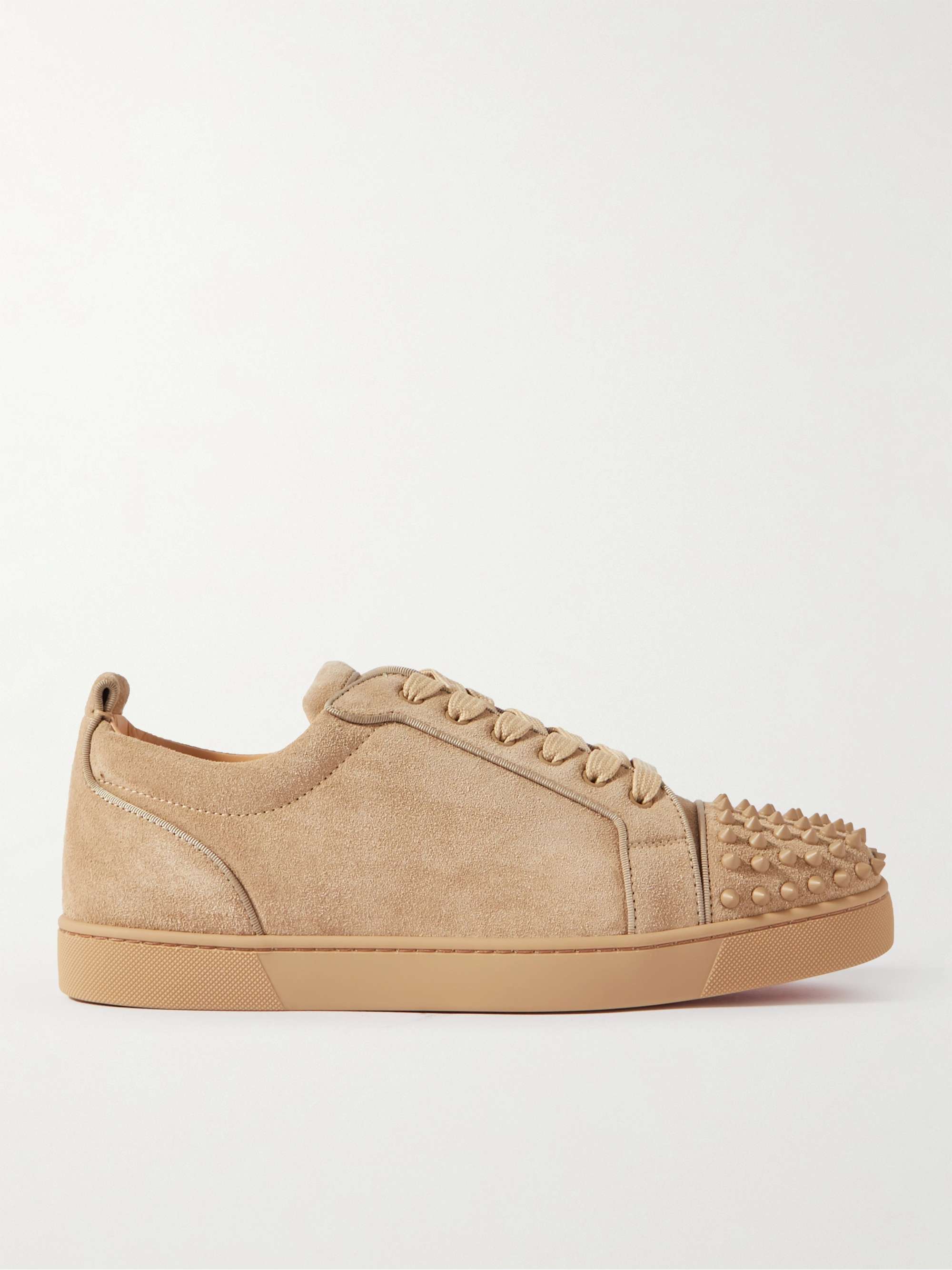 CHRISTIAN LOUBOUTIN Louis Junior Spiked Suede Sneakers for Men | MR PORTER