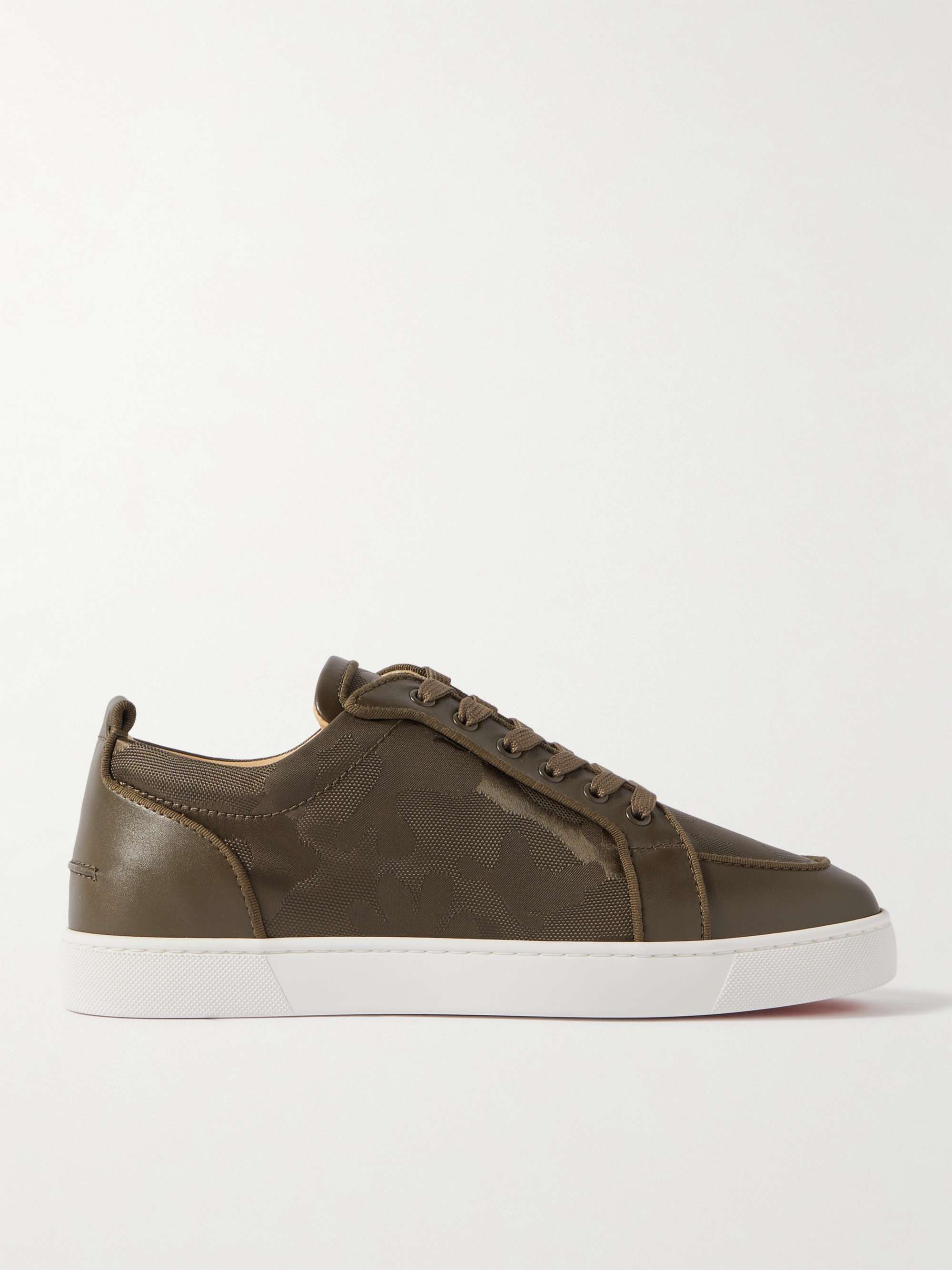 CHRISTIAN LOUBOUTIN Rantulow Camouflage-Jacquard and Leather Sneakers for  Men | MR PORTER