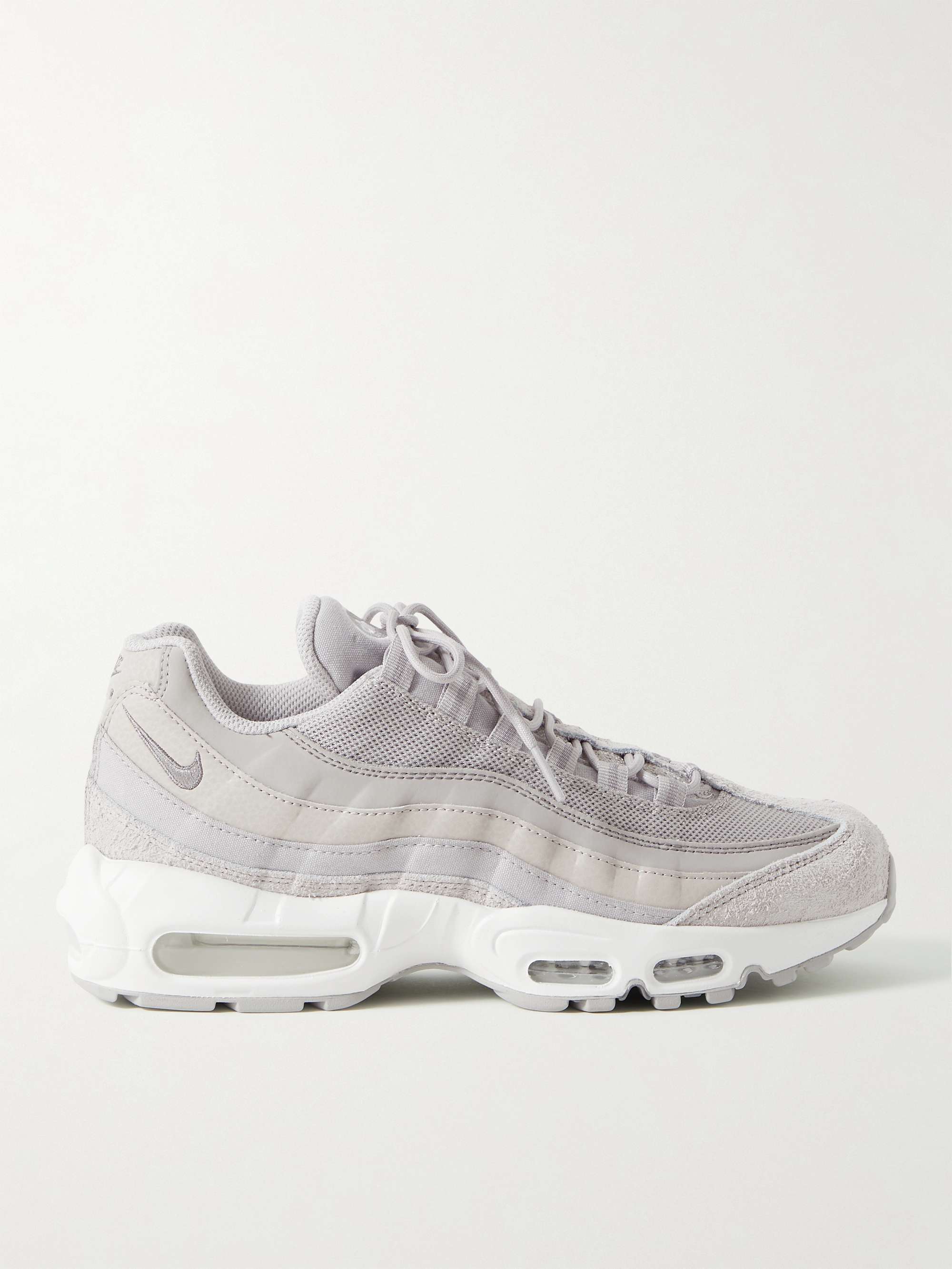 NIKE Air Max 95 Panelled Nubuck, Suede, Mesh and Canvas Sneakers for Men |  MR PORTER