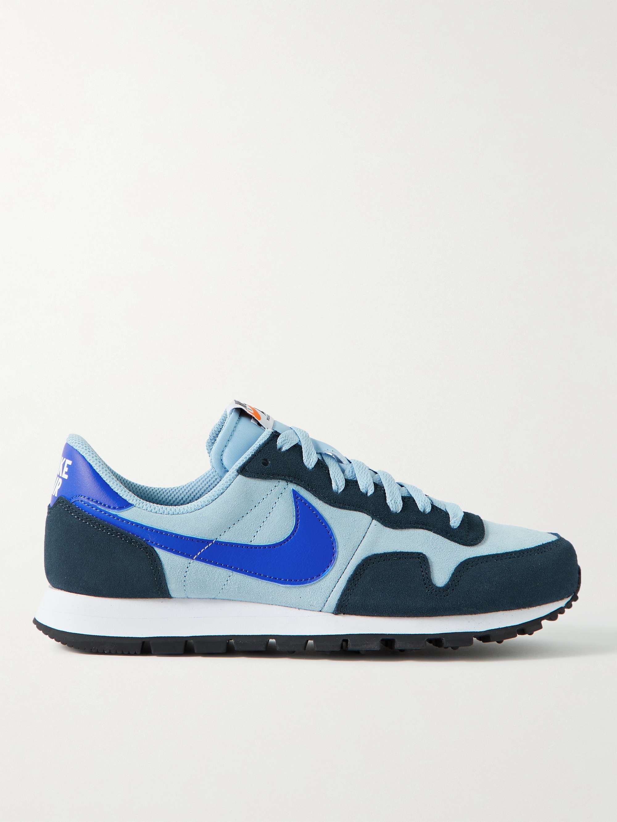 Blue Air Pegasus 83 Leather-Trimmed Suede Sneakers | NIKE | MR PORTER