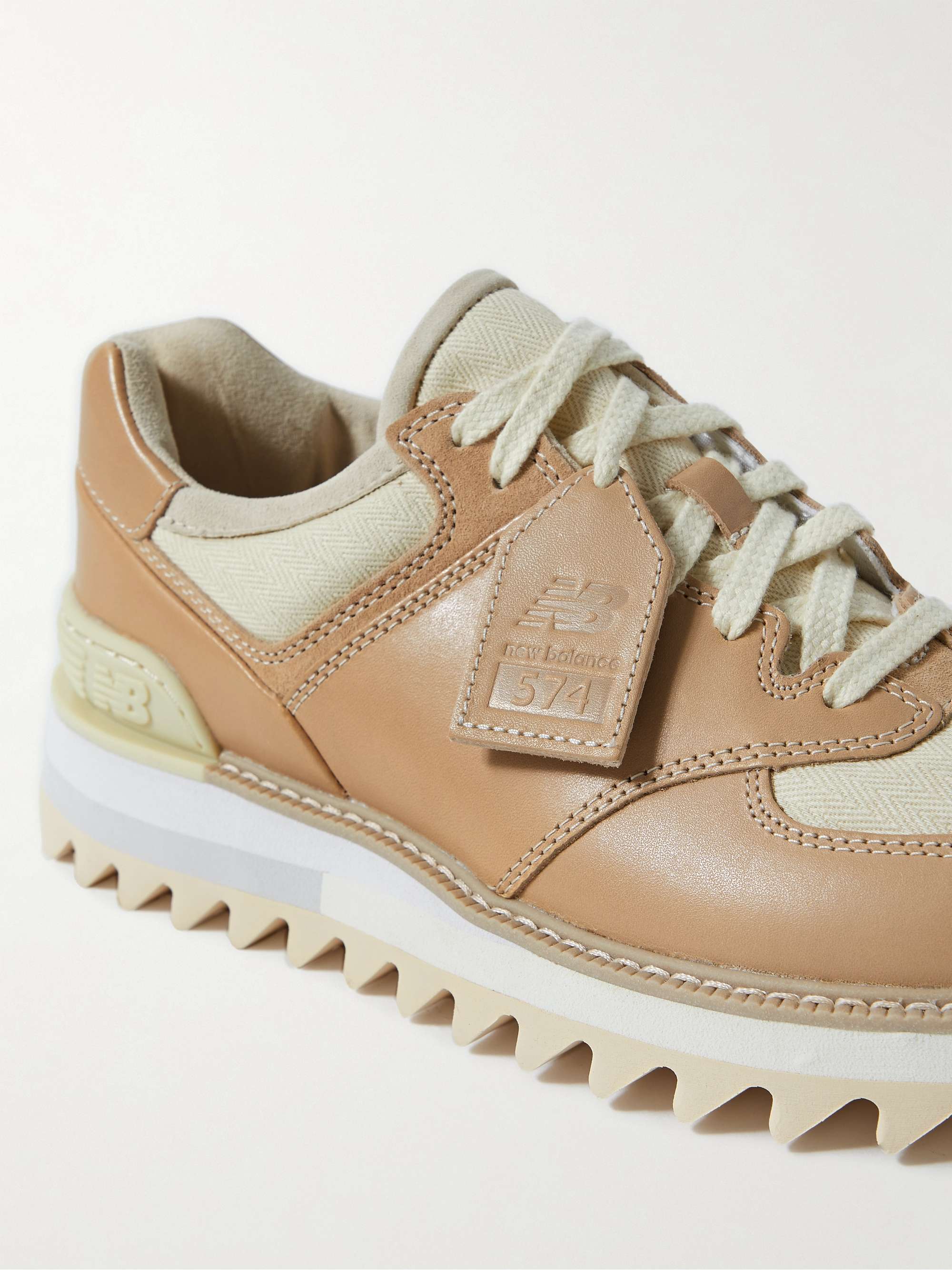 BALANCE Tokyo Design Studio Suede-Trimmed Leather and Canvas Sneakers Men | MR