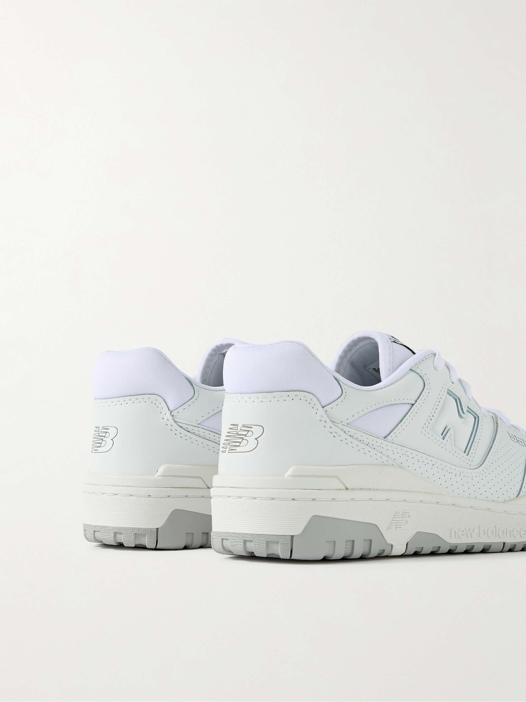 White 550 Perforated Leather Sneakers | NEW BALANCE | MR PORTER