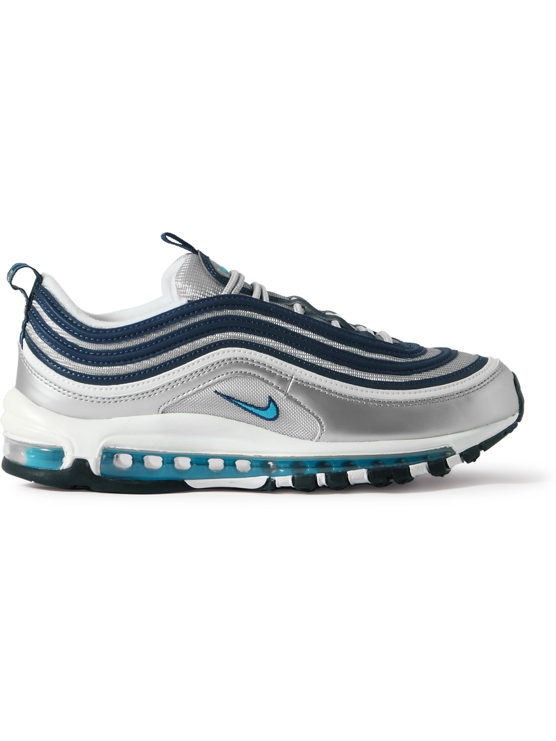 Nike Air Max 97 Leather And Mesh Trainers In Grey | ModeSens