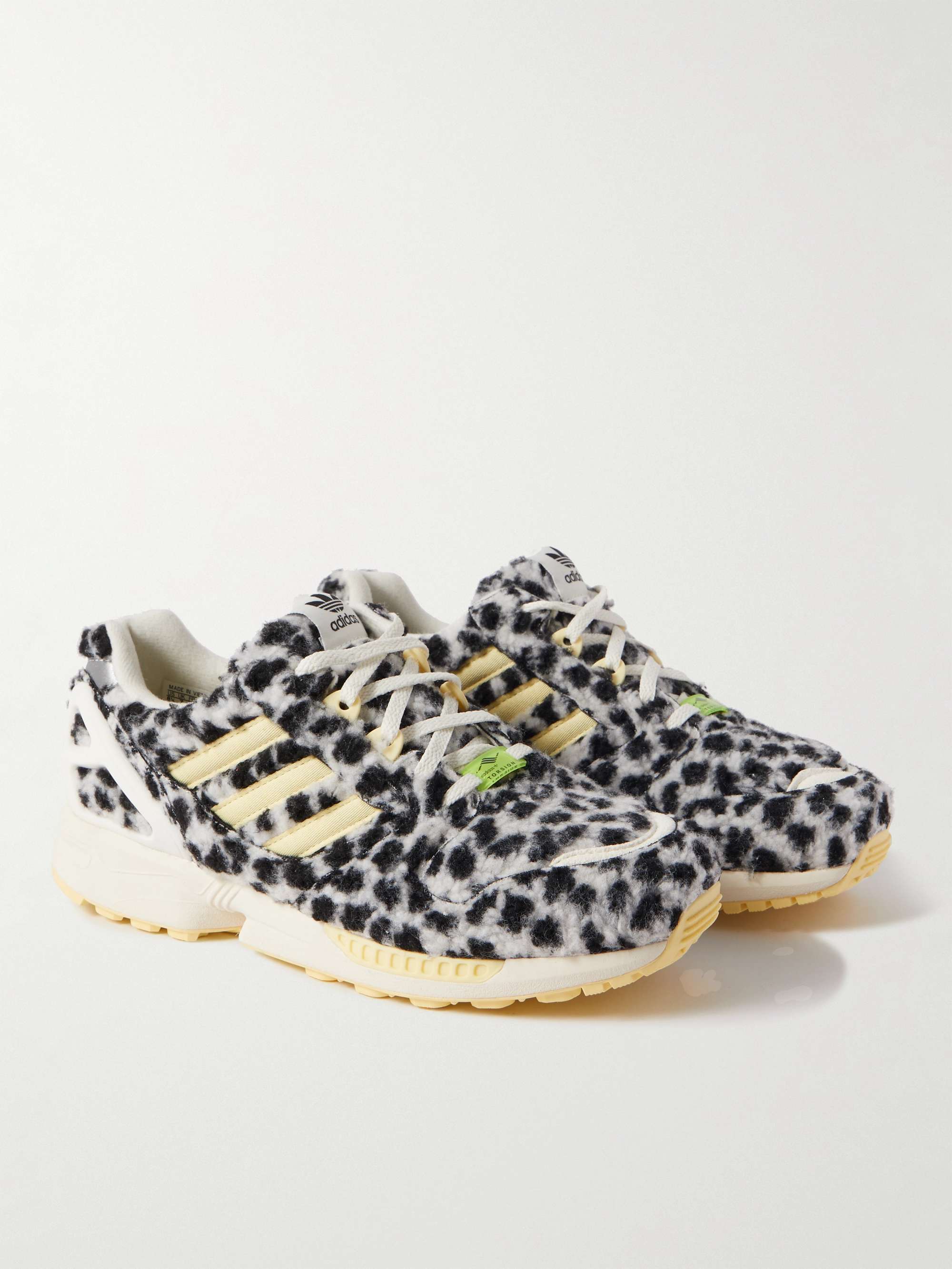 ADIDAS ZX 8020 Rubber-Trimmed Leopard-Print Fleece Sneakers for Men | MR PORTER