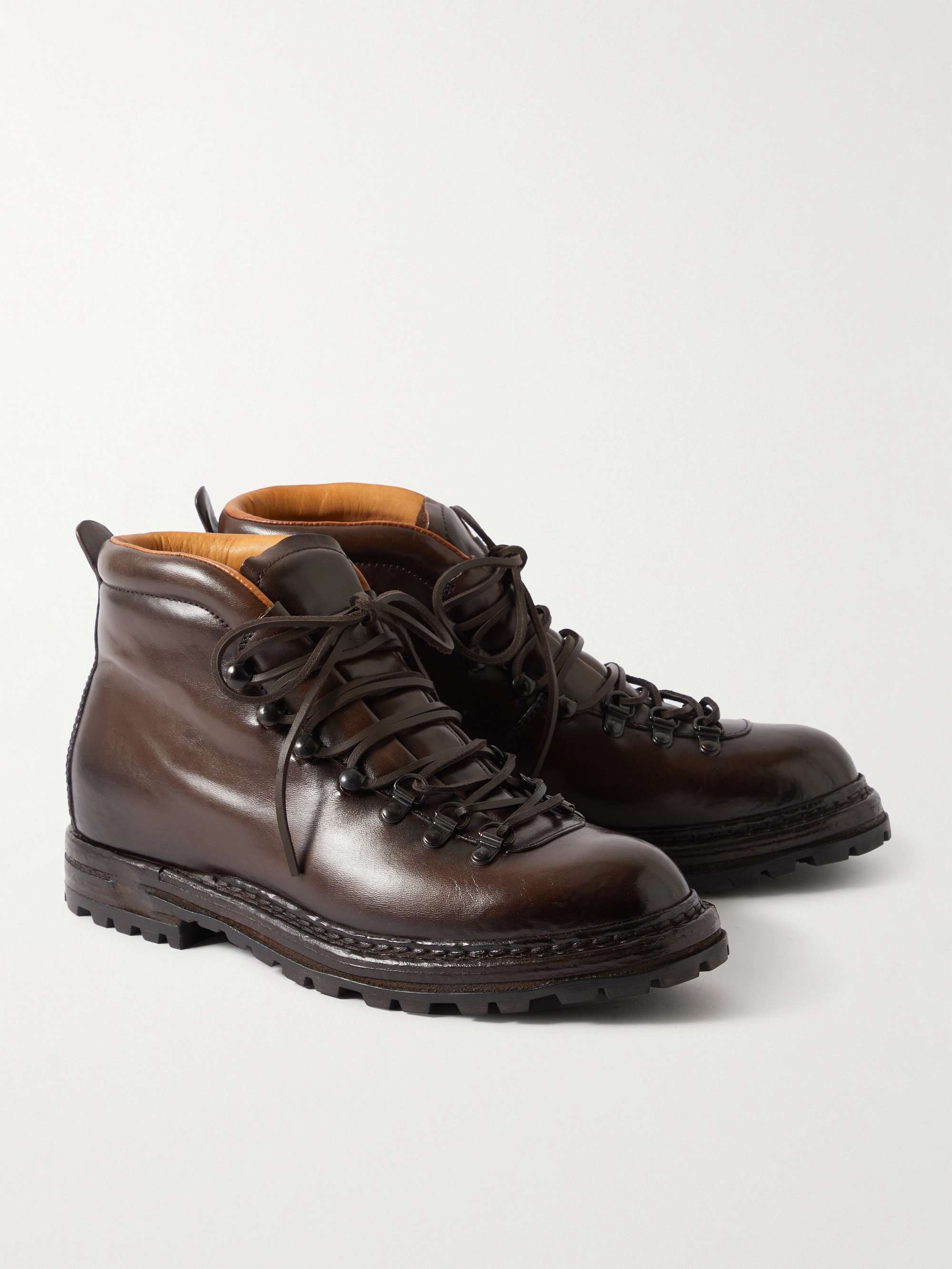 OFFICINE CREATIVE Artik Burnished-Leather Boots | MR PORTER