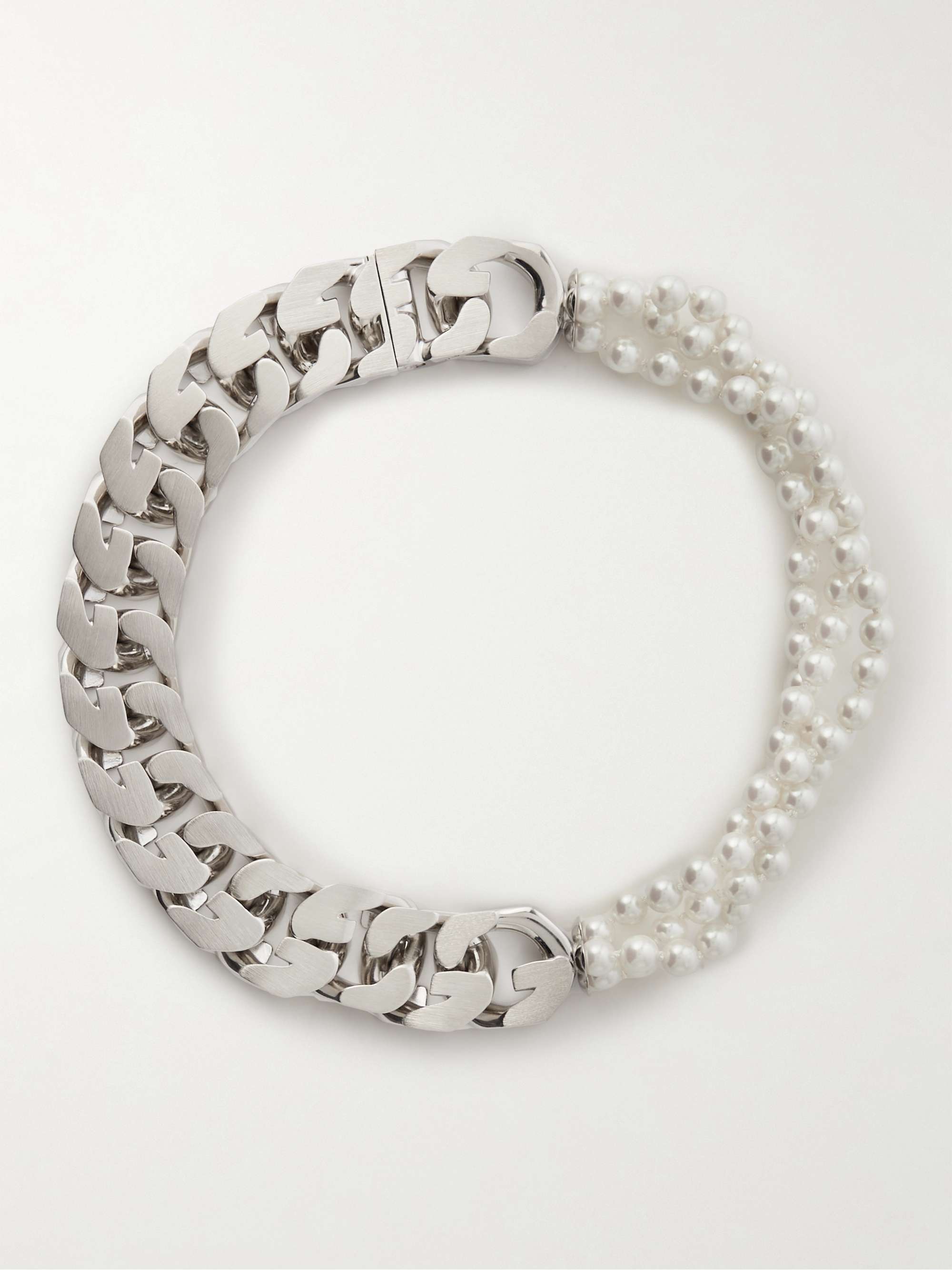 GIVENCHY Silver-Tone Faux Pearl Necklace for Men | MR PORTER