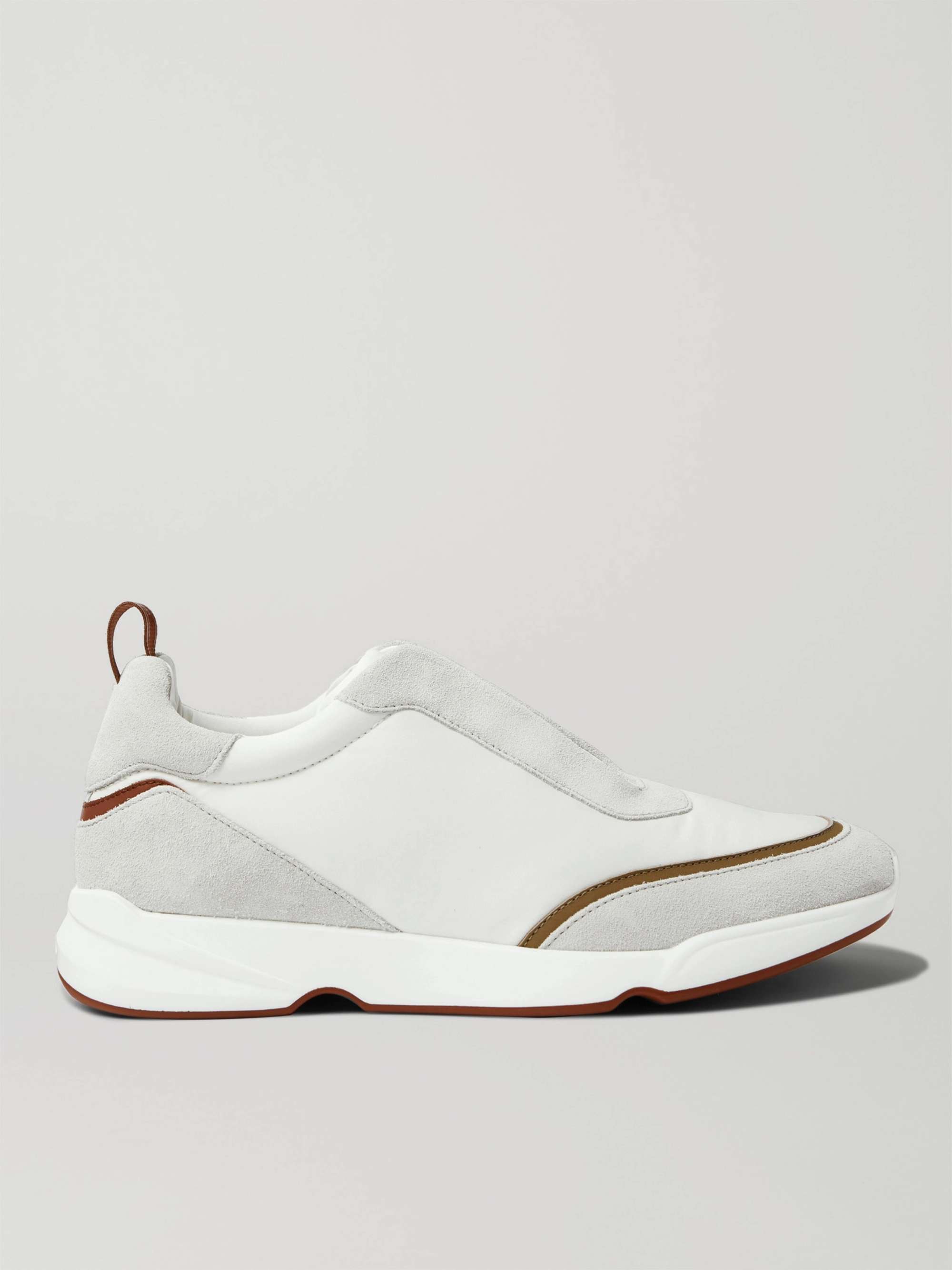 LORO PIANA Modular Walk Leather-Trimmed Canvas and Suede Sneakers for Men |  MR PORTER