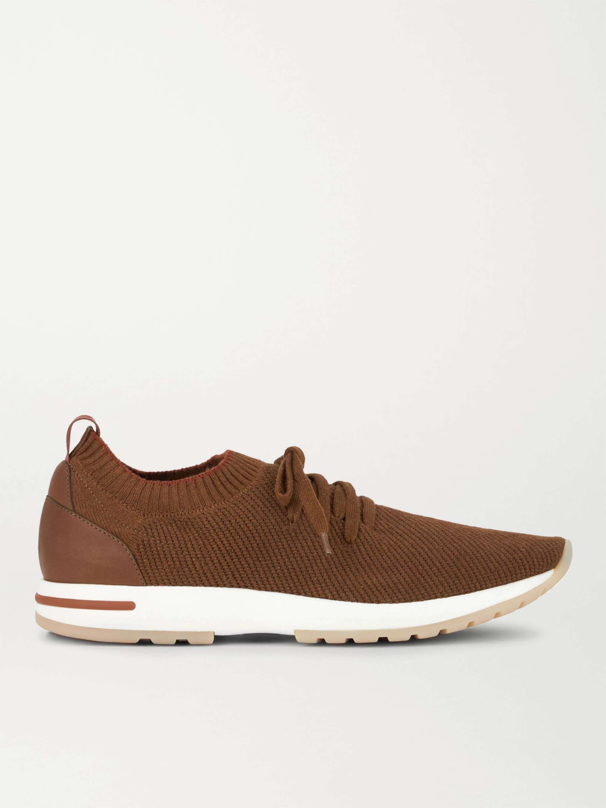 LORO PIANA 360 Flexy Walk Leather-Trimmed Knitted Silk and Linen-Blend  Sneakers | MR PORTER