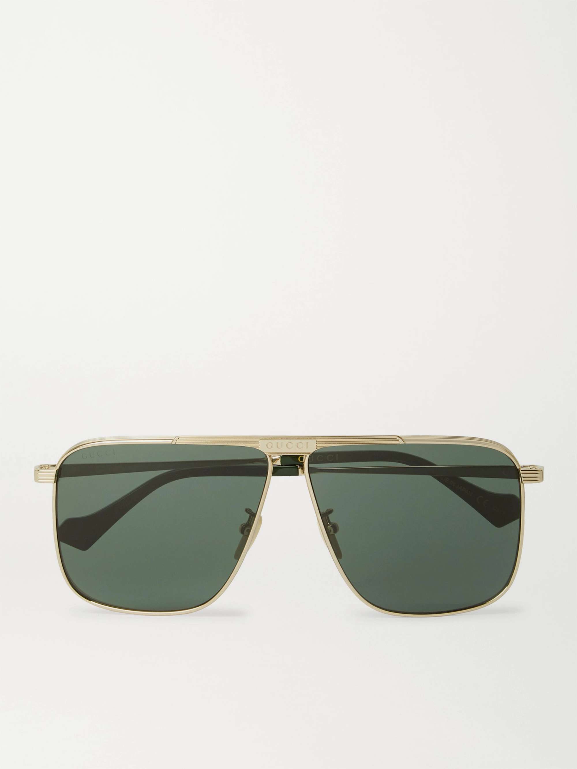 GUCCI EYEWEAR D-Frame Gold-Tone Sunglasses for Men | MR PORTER