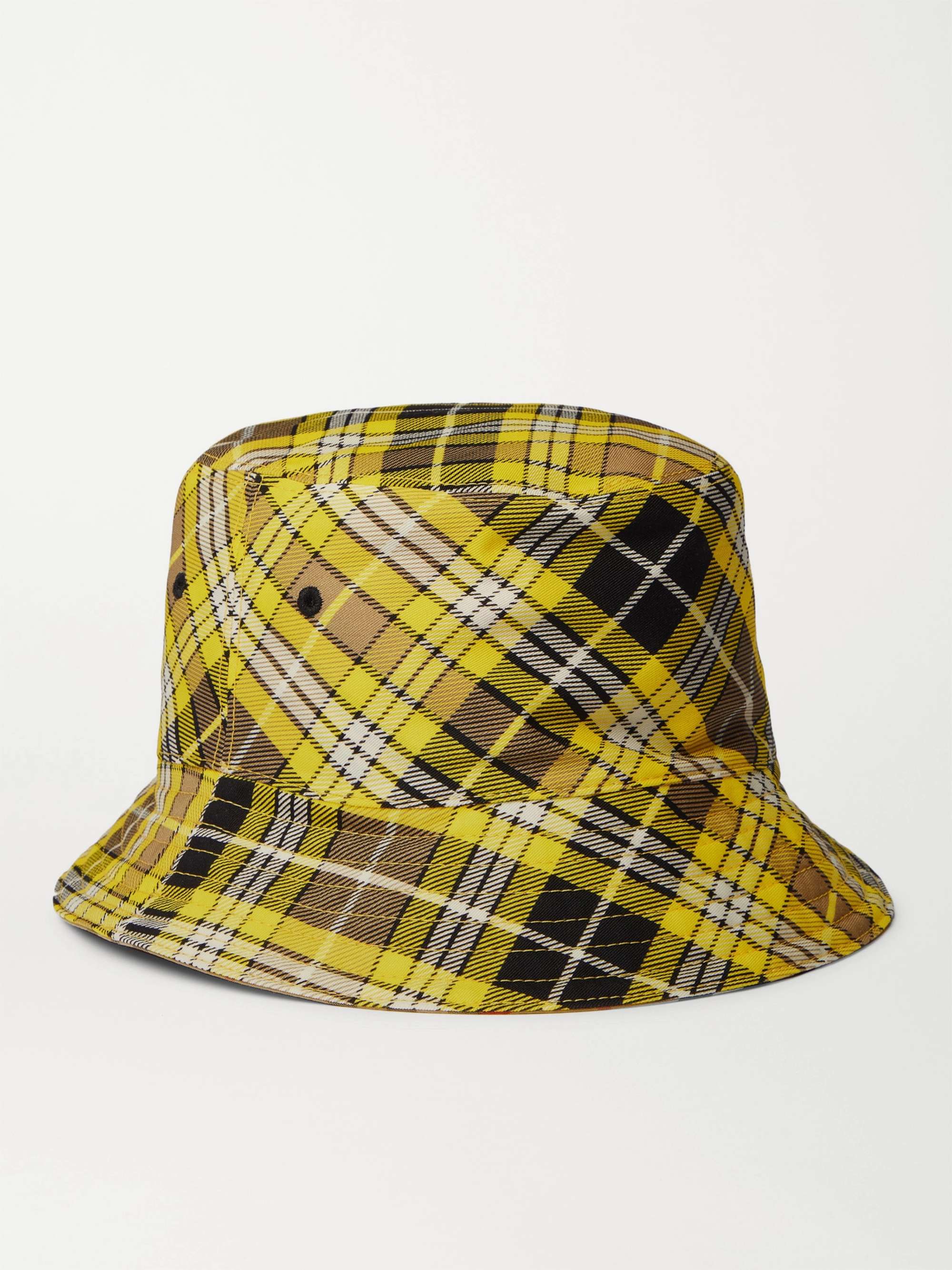 BURBERRY Reversible Checked Wool-Blend Twill Bucket Hat for Men | MR PORTER