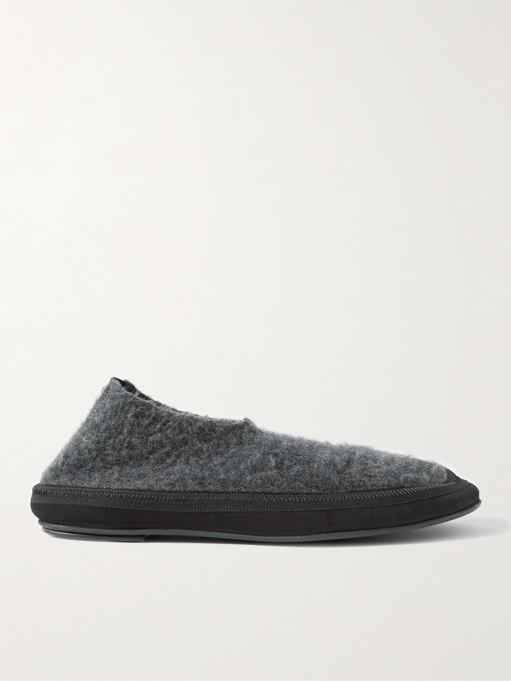 THE ROW Brushed-Cashmere Slippers for Men | MR PORTER