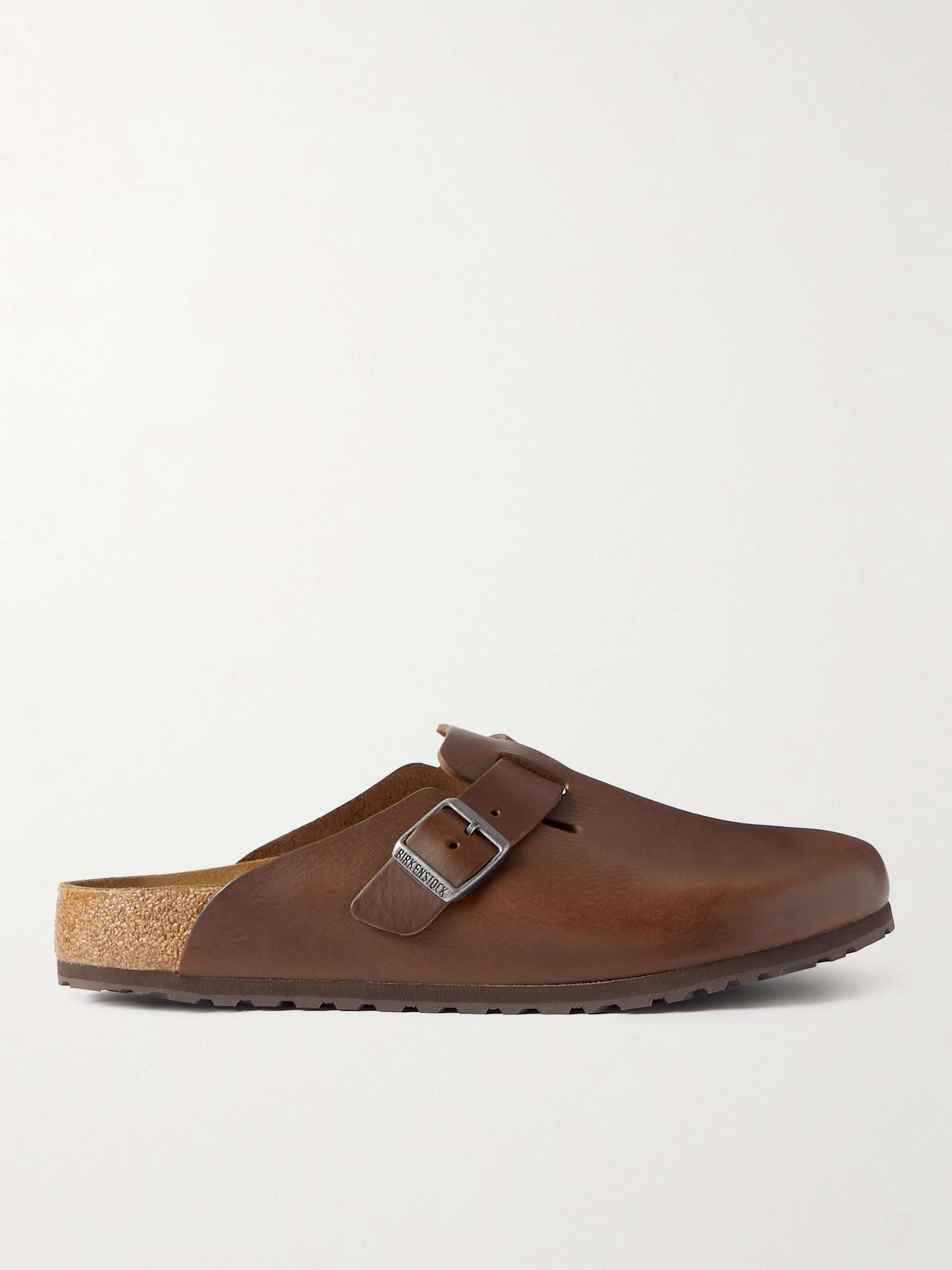 Brown Boston Leather Sandals | BIRKENSTOCK | MR PORTER
