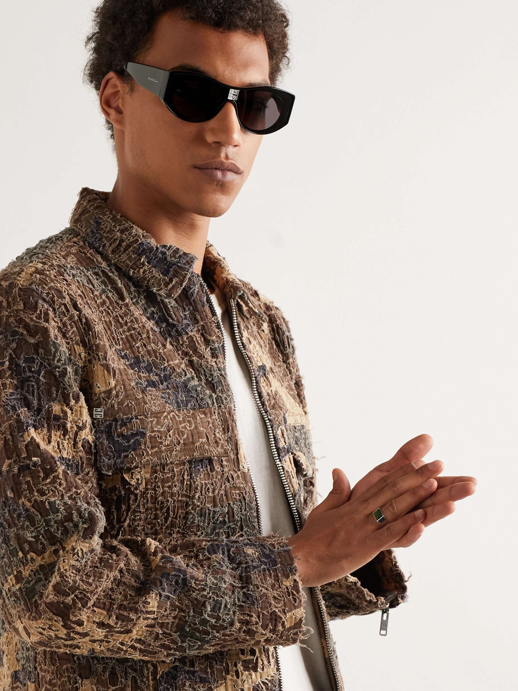 GIVENCHY Round-Frame Acetate and Silver-Tone Sunglasses for Men | MR PORTER