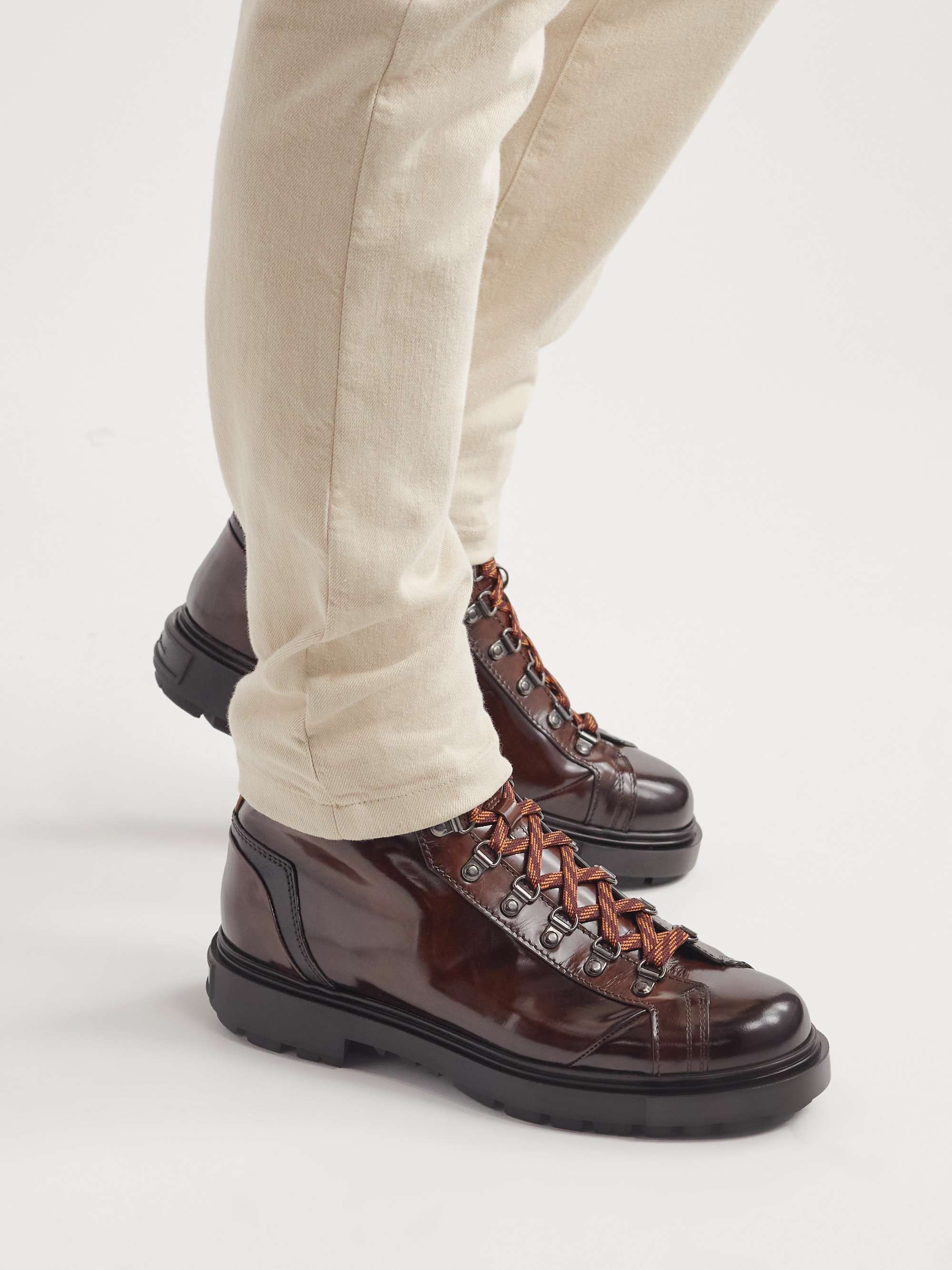 SANTONI Farah Leather Boots for Men | MR PORTER