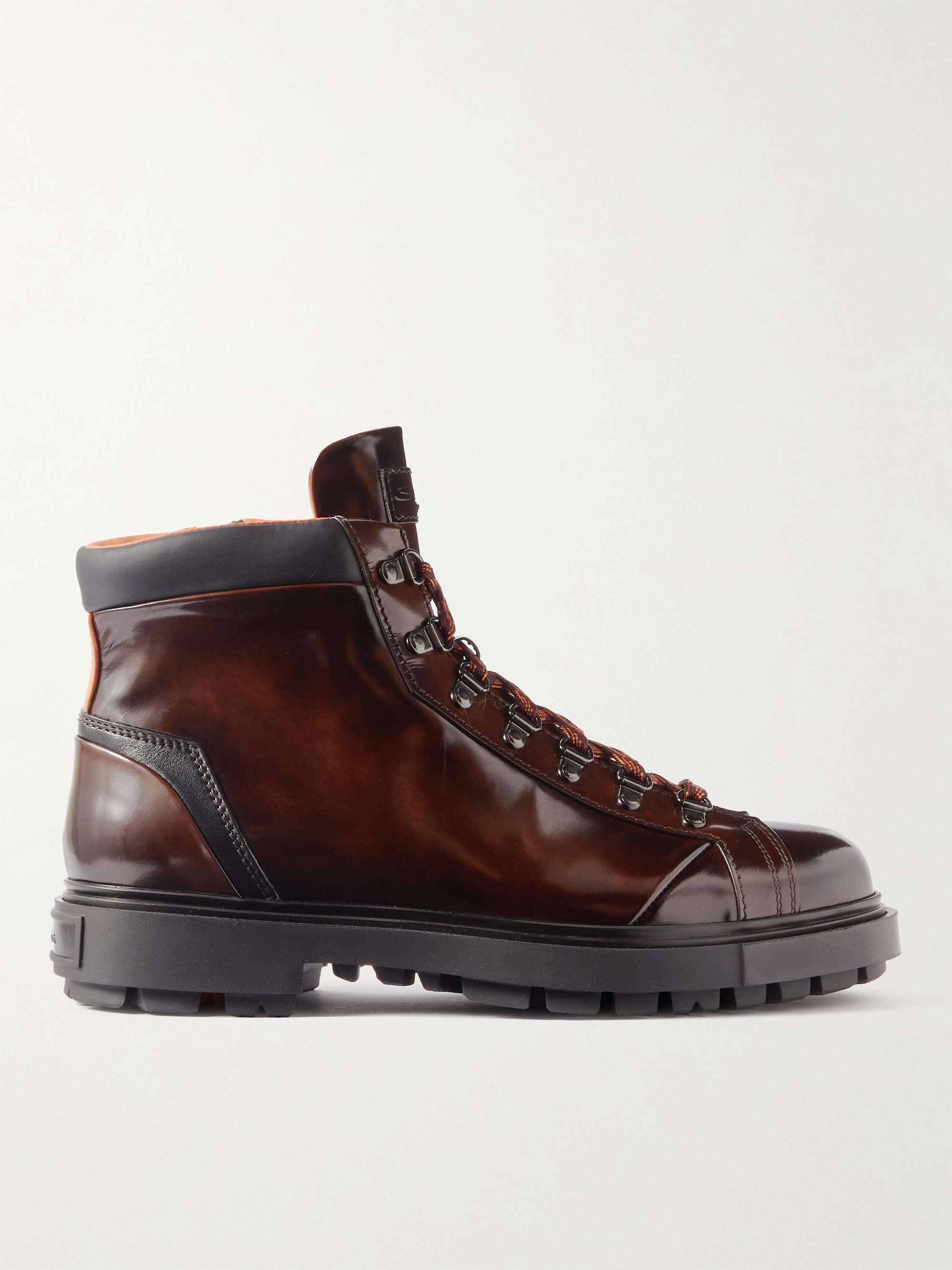 SANTONI Farah Leather Boots for Men | MR PORTER