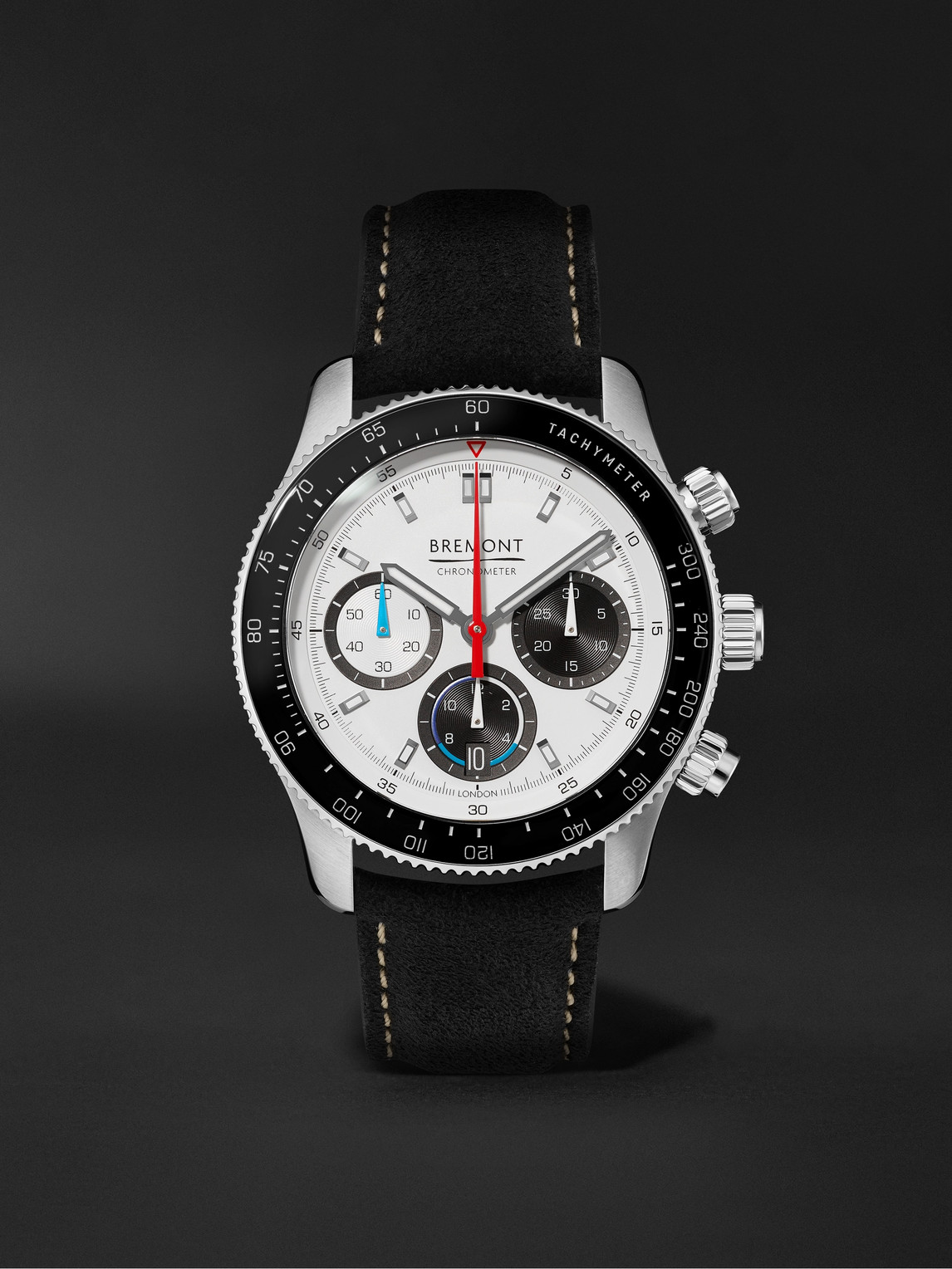 Bremont Supermarine Williams Racing Wr22 Automatic Chronograph 43mm Stainless Steel And Alcantara Watch, Ref In White