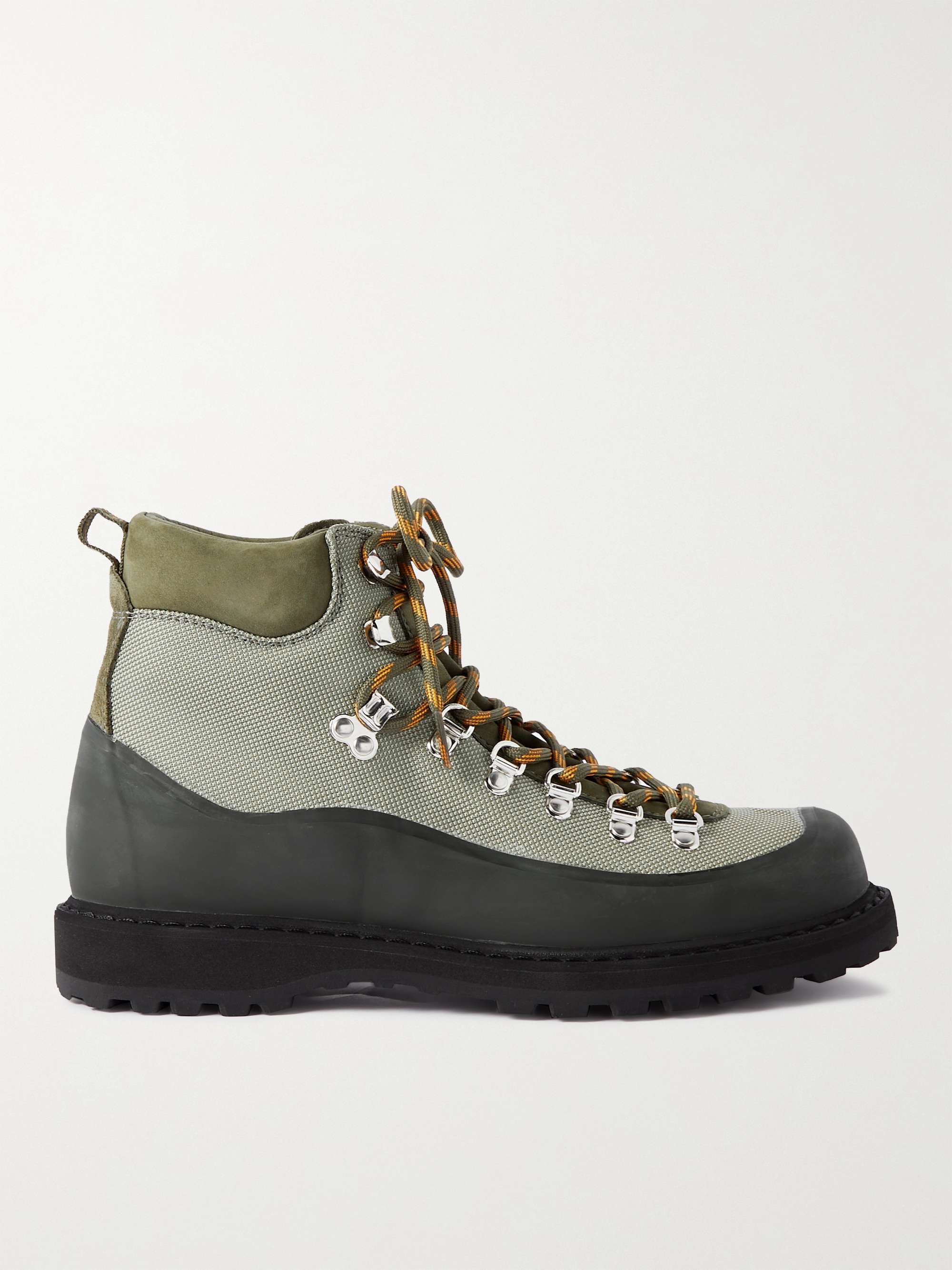 Green Roccia Vet Canvas, Rubber and Nubuck Hiking Boots | DIEMME | MR PORTER