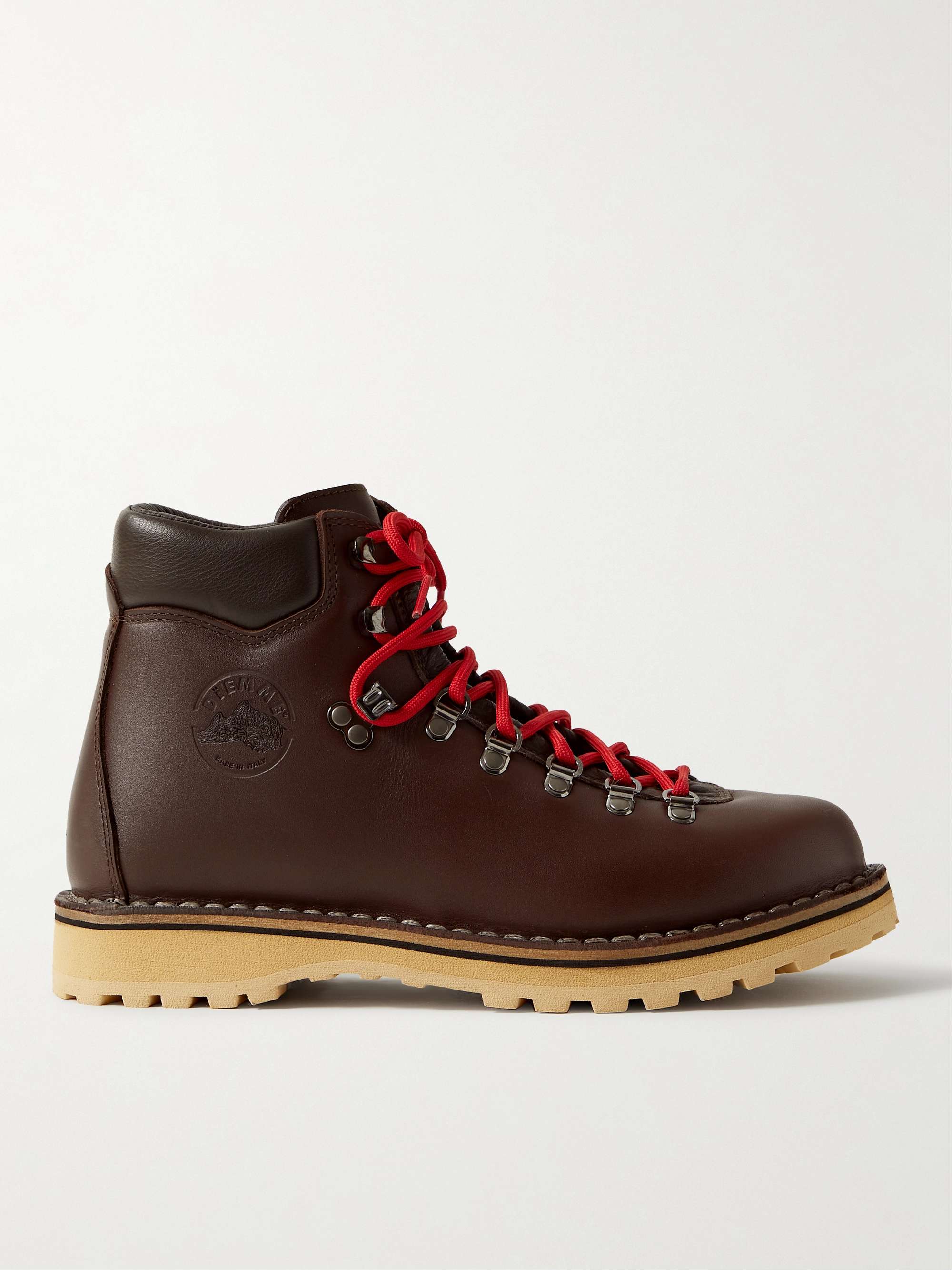Dark brown Roccia Vet Logo-Debossed Leather Hiking Boots | DIEMME | MR  PORTER