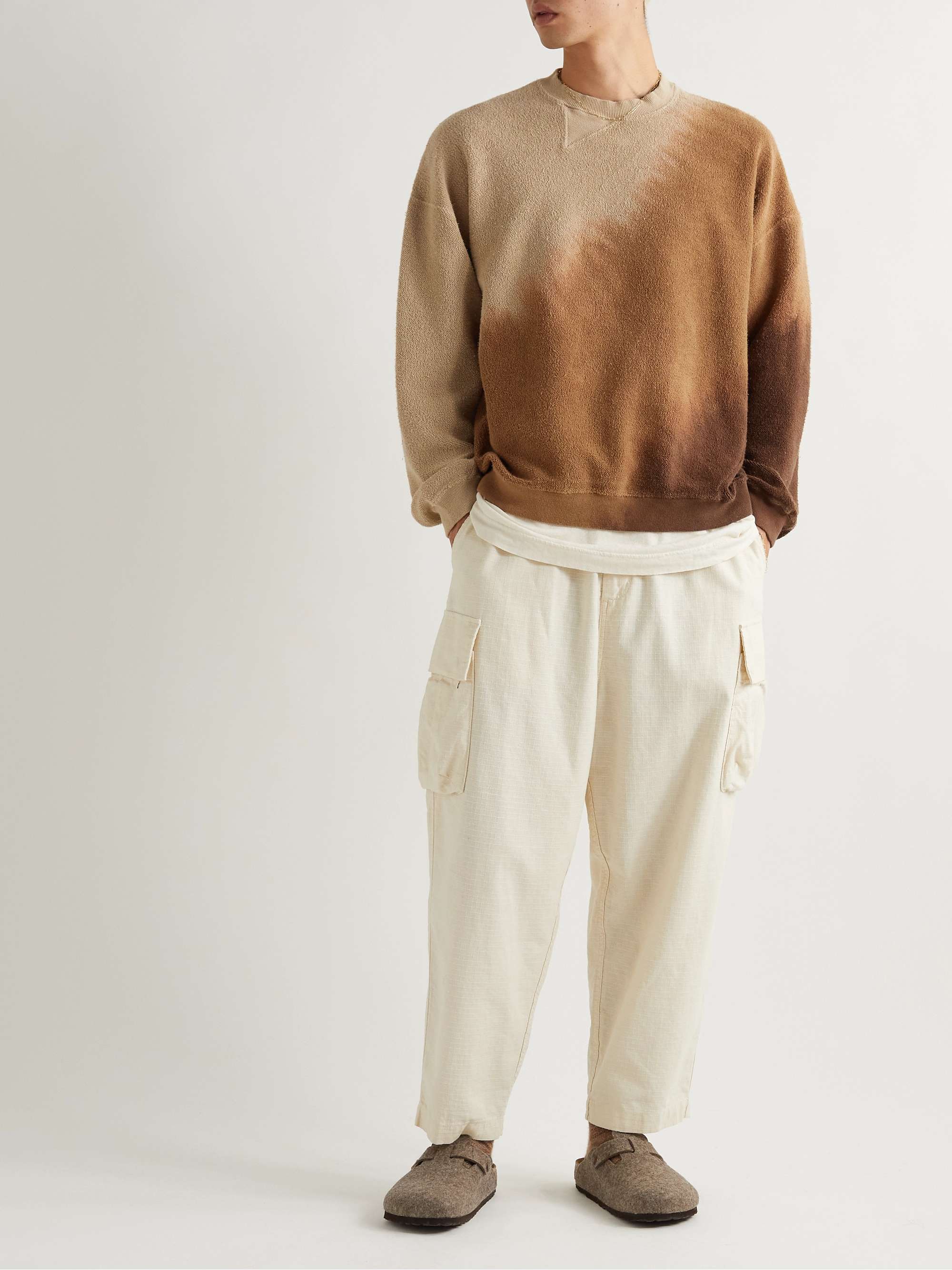 Brown Twist Hand-Dyed Cotton-Fleece Sweatshirt | NOMA T.D. | MR PORTER
