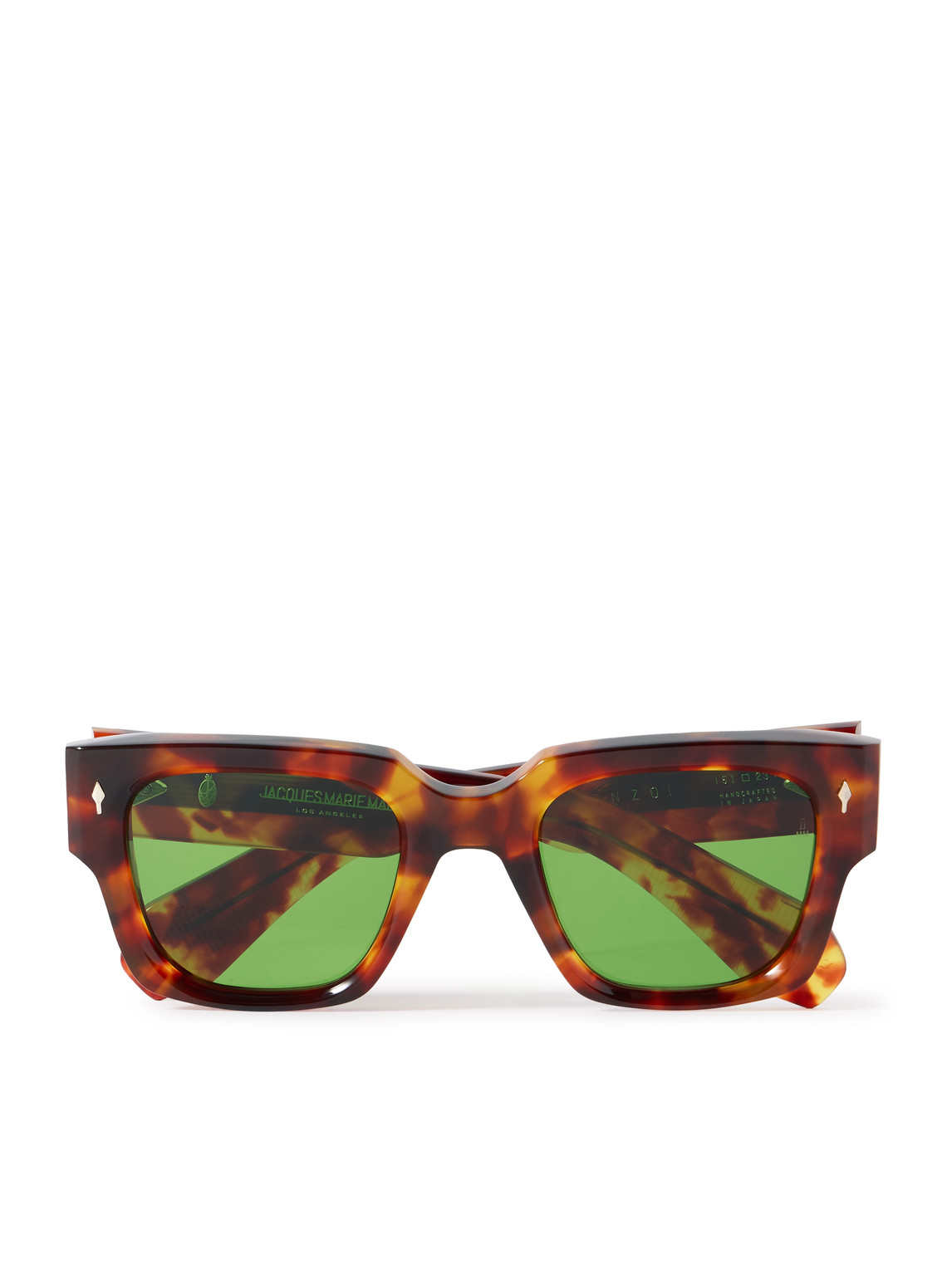 Enzo Square-Frame Tortoiseshell Acetate Sunglasses