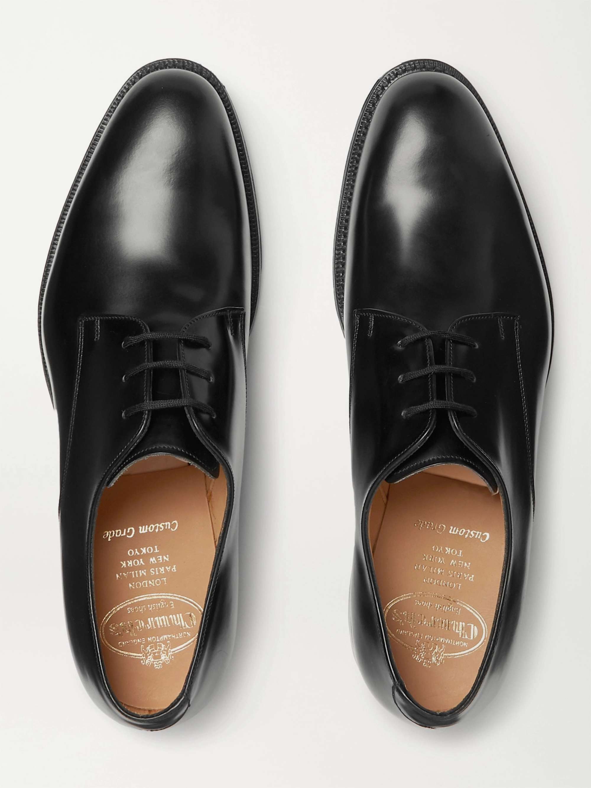 CHURCH'S Oslo Polished-Leather Derby Shoes for Men | MR PORTER