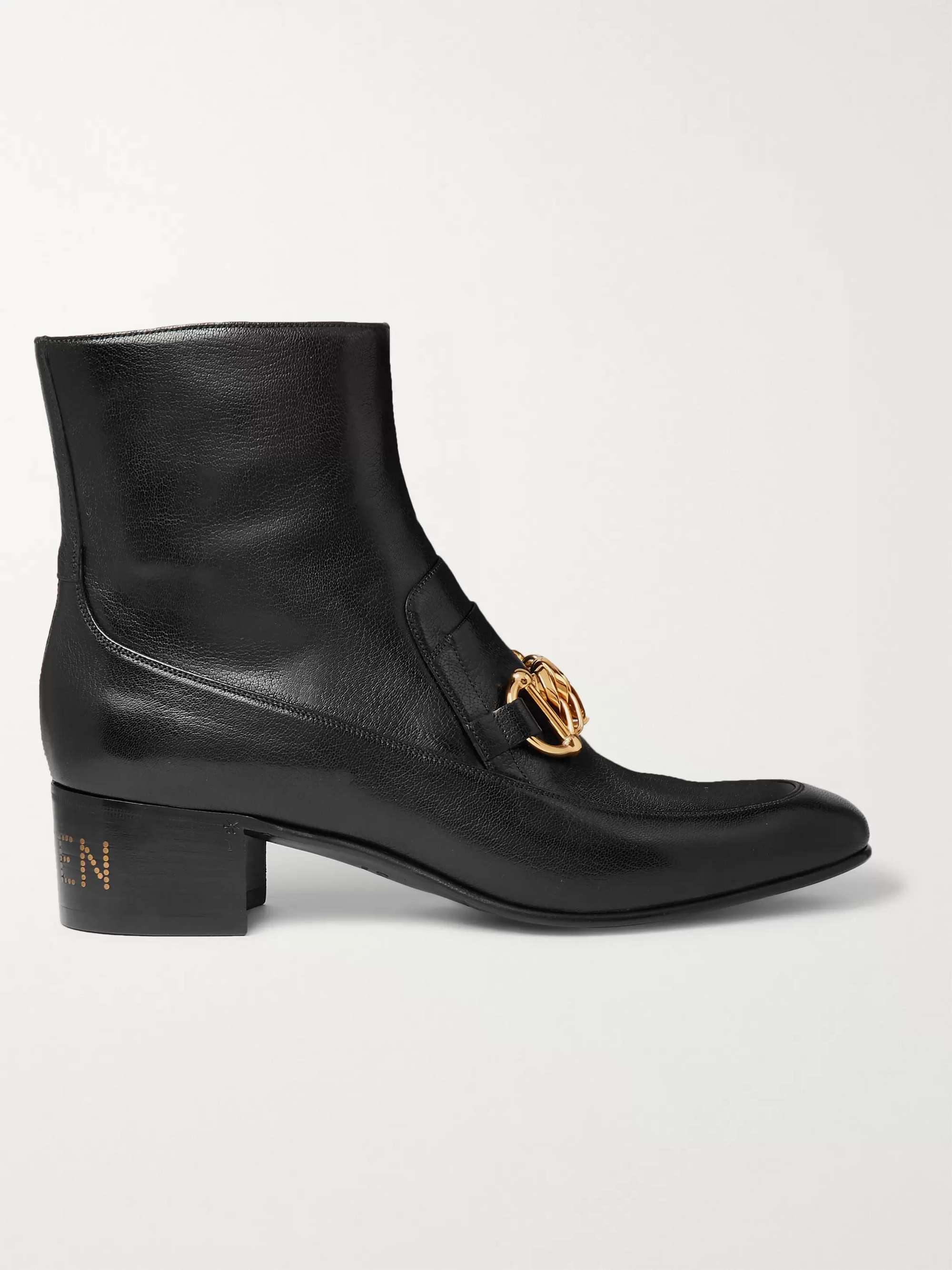 GUCCI Horsebit Leather Boots for Men | MR PORTER