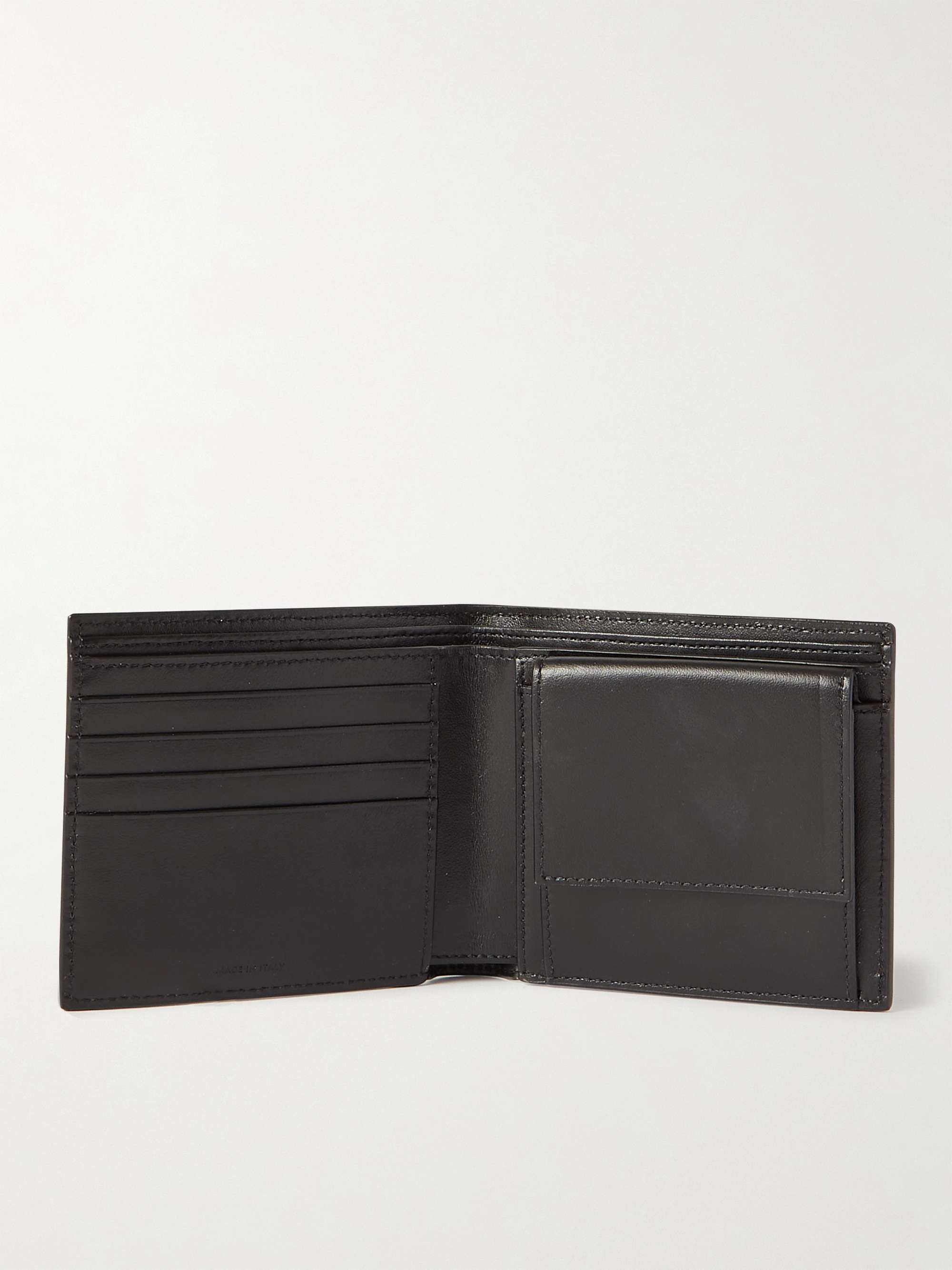 CELINE HOMME Triomphe Leather-Trimmed Coated-Canvas Billfold Wallet for Men  | MR PORTER