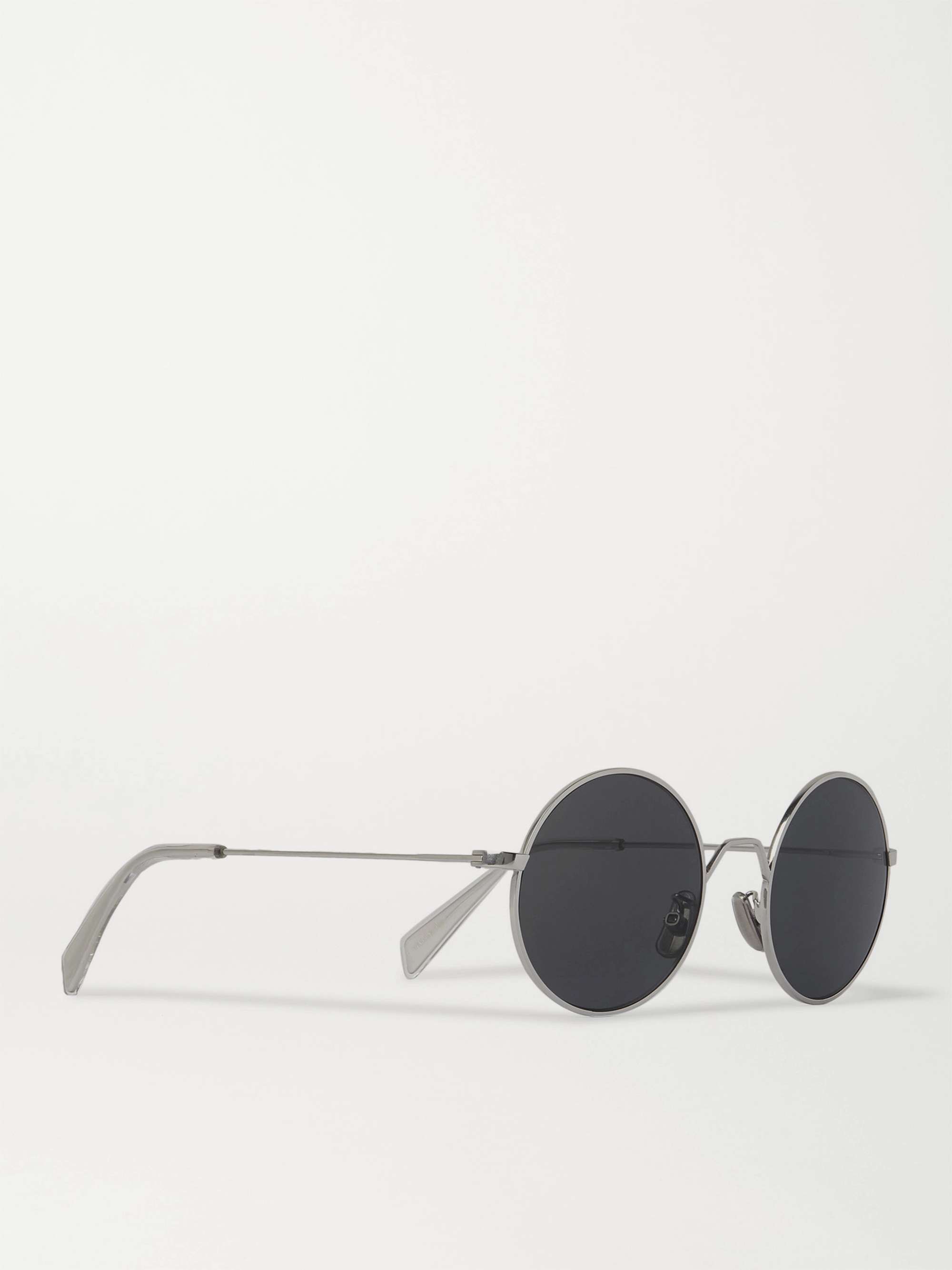 CELINE HOMME Round-Frame Silver-Tone Sunglasses | MR PORTER
