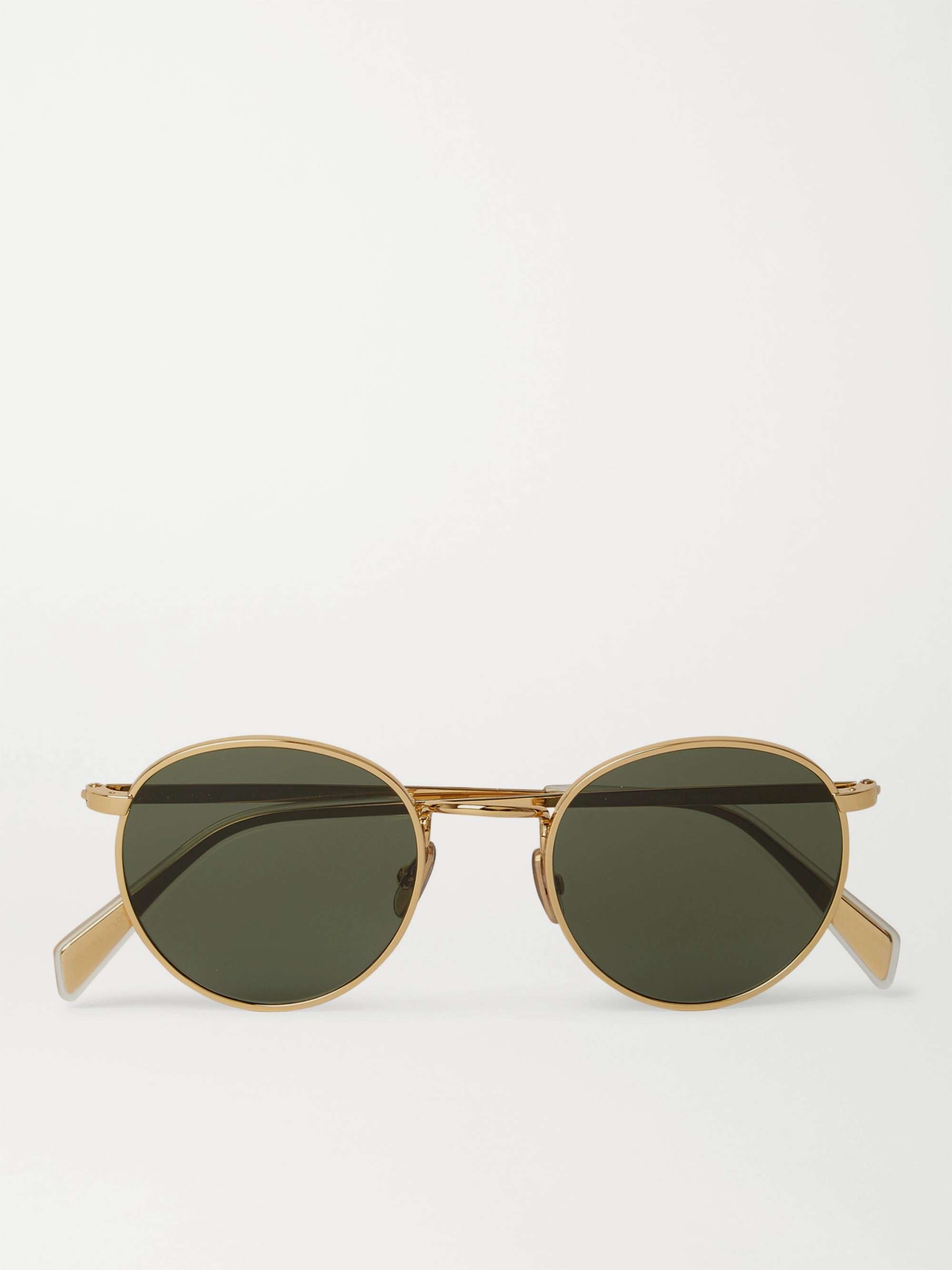 CELINE HOMME Round-Frame Gold-Tone Sunglasses for Men | MR PORTER