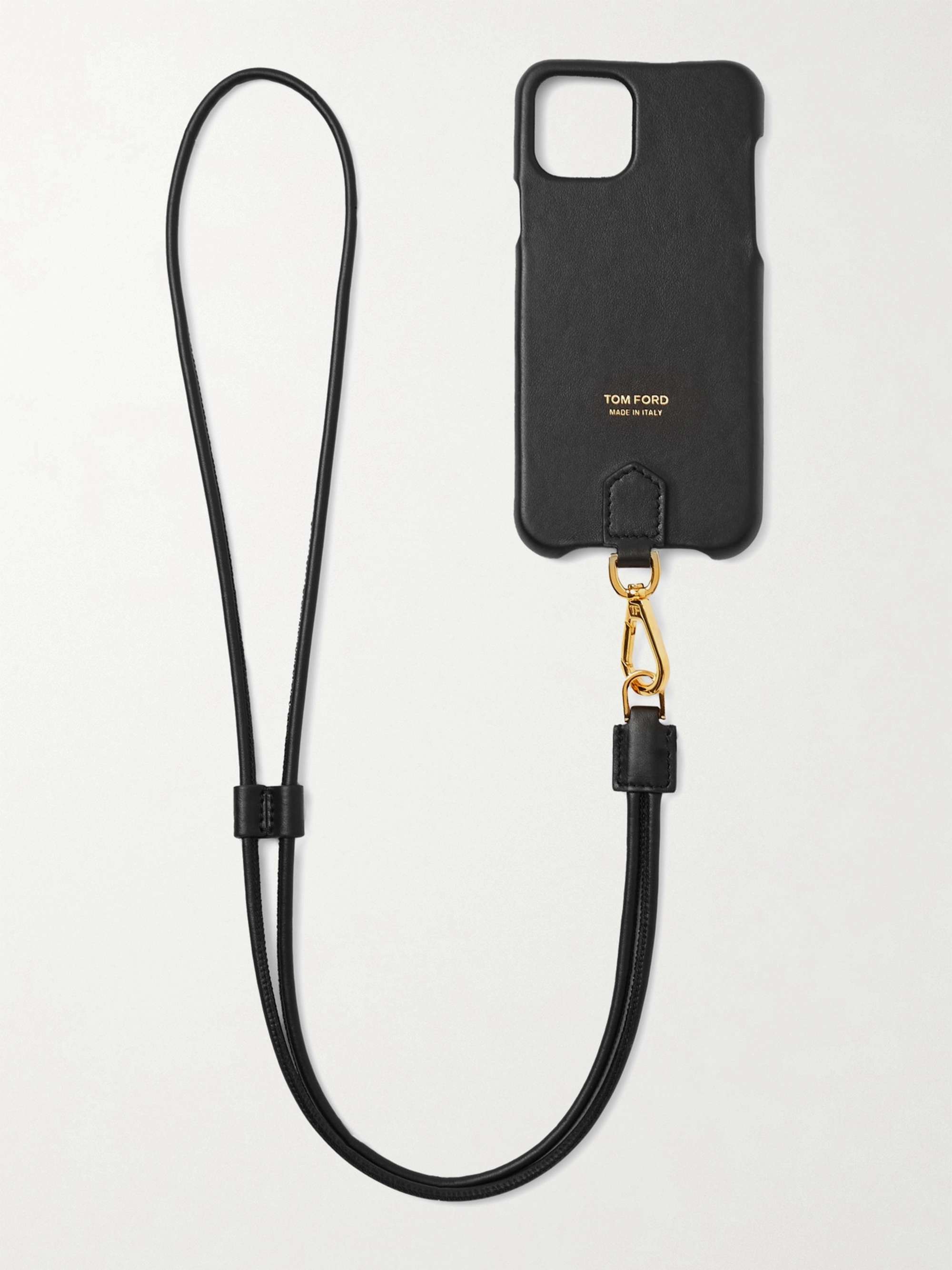 TOM FORD Logo-Print Leather iPhone 11 Pro Case with Lanyard for Men | MR  PORTER