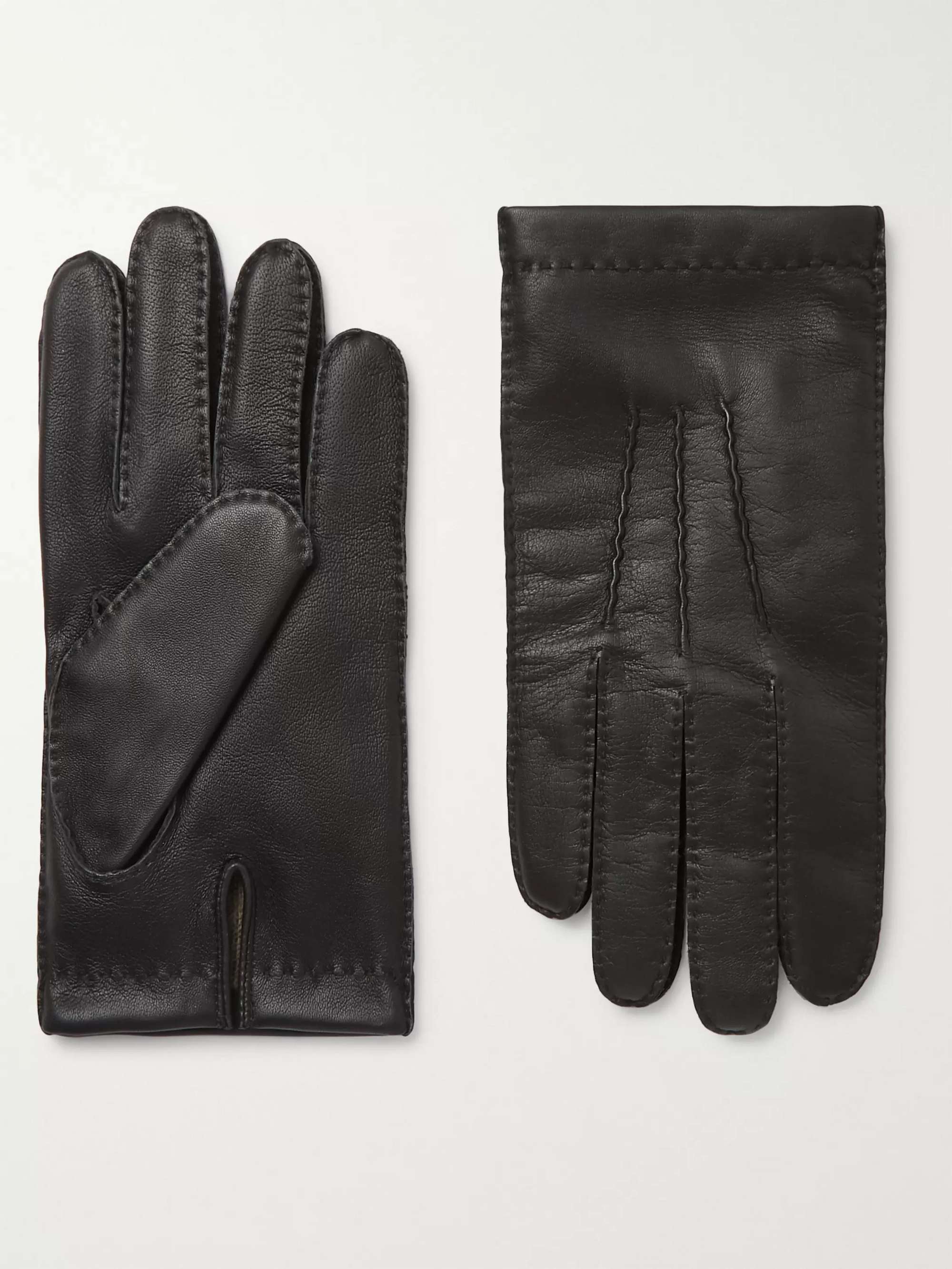 DENTS Shaftesbury Men PORTER Leather Cashmere-Lined MR Touchscreen Gloves for 