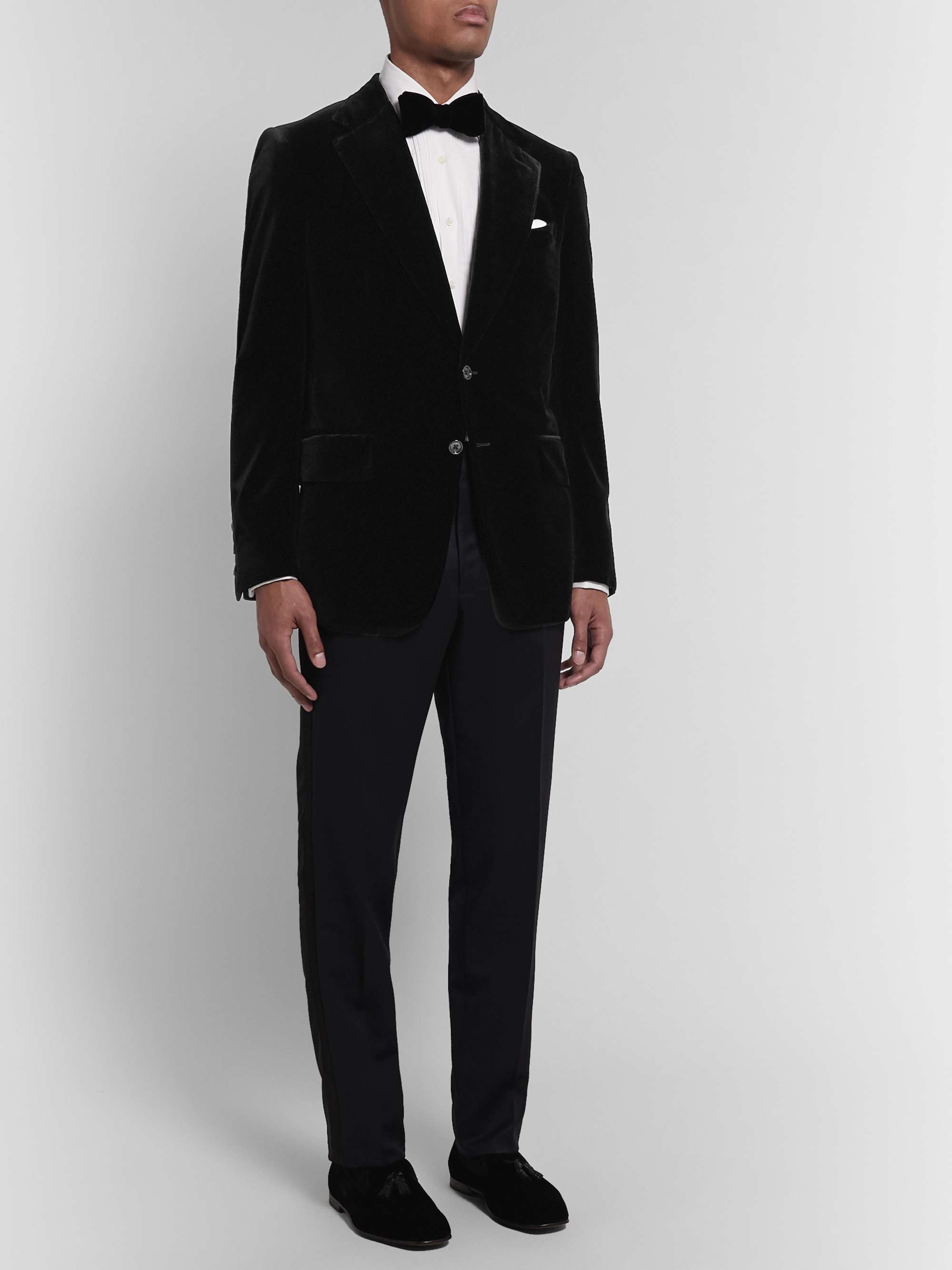 TOM FORD Black Shelton Slim-Fit Cotton-Velvet Tuxedo Jacket | MR PORTER