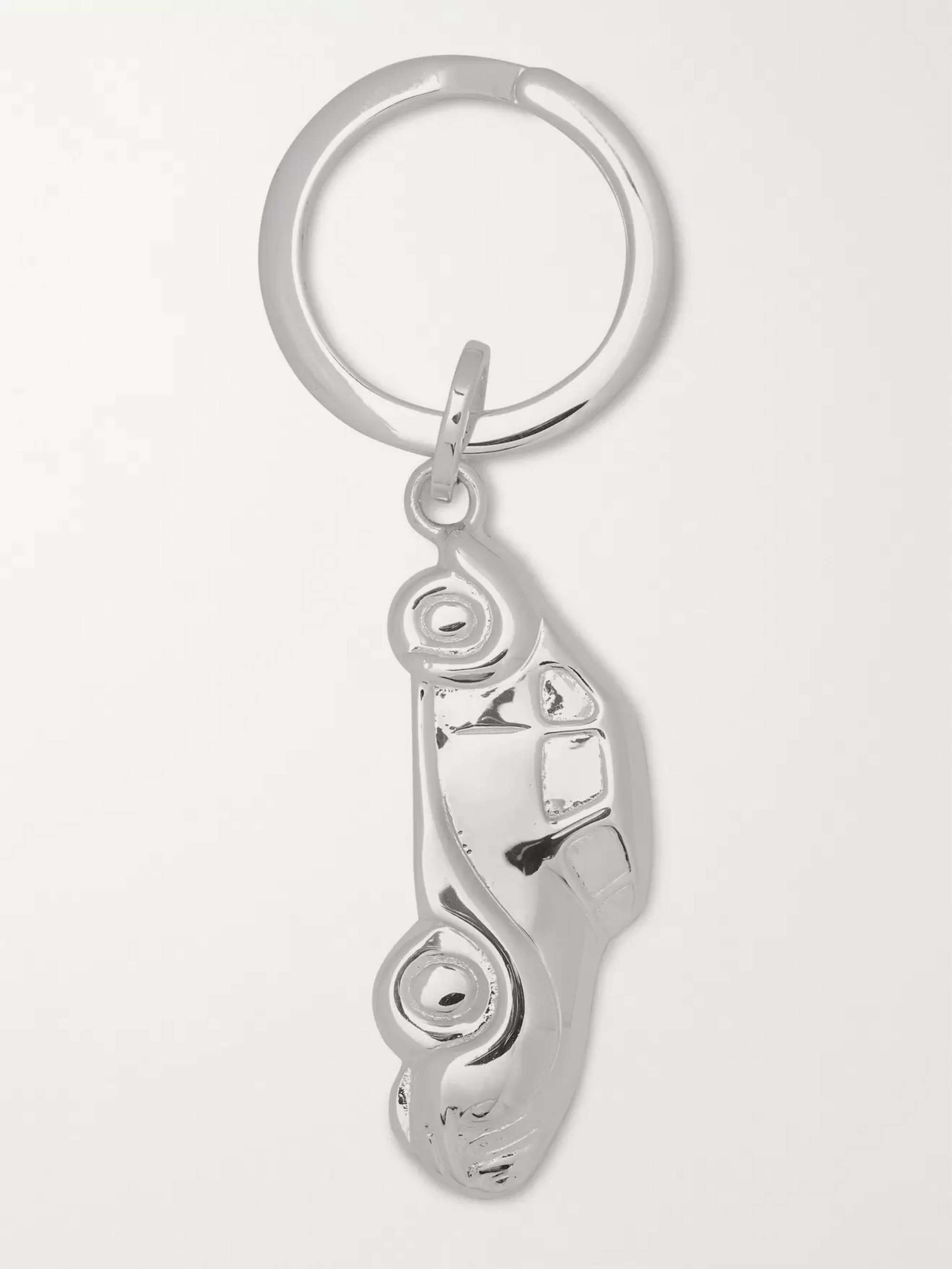 BURBERRY Silver-Plated Key Fob for Men | MR PORTER