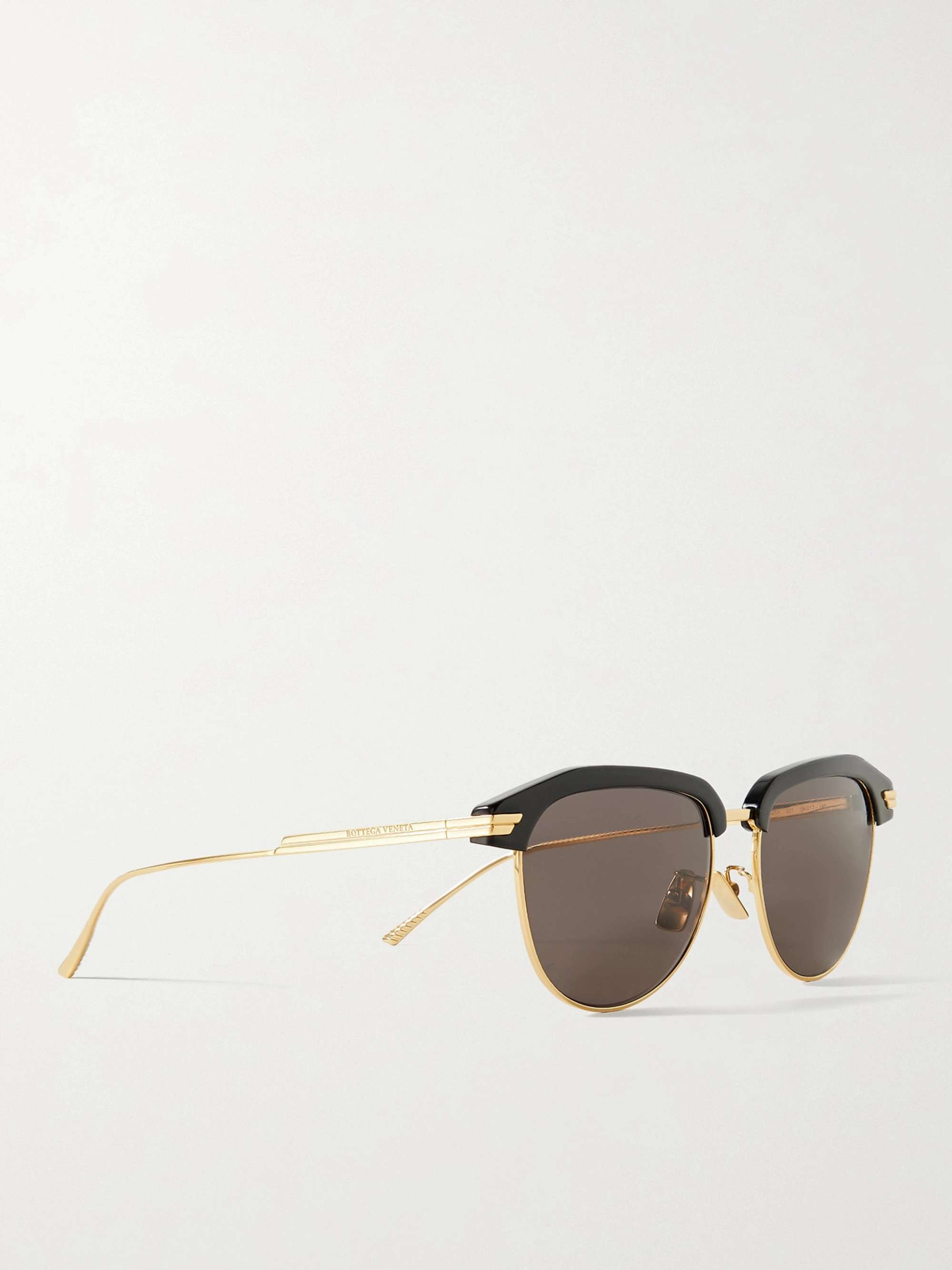 BOTTEGA VENETA EYEWEAR D-Frame Acetate and Gold-Tone Sunglasses for Men |  MR PORTER