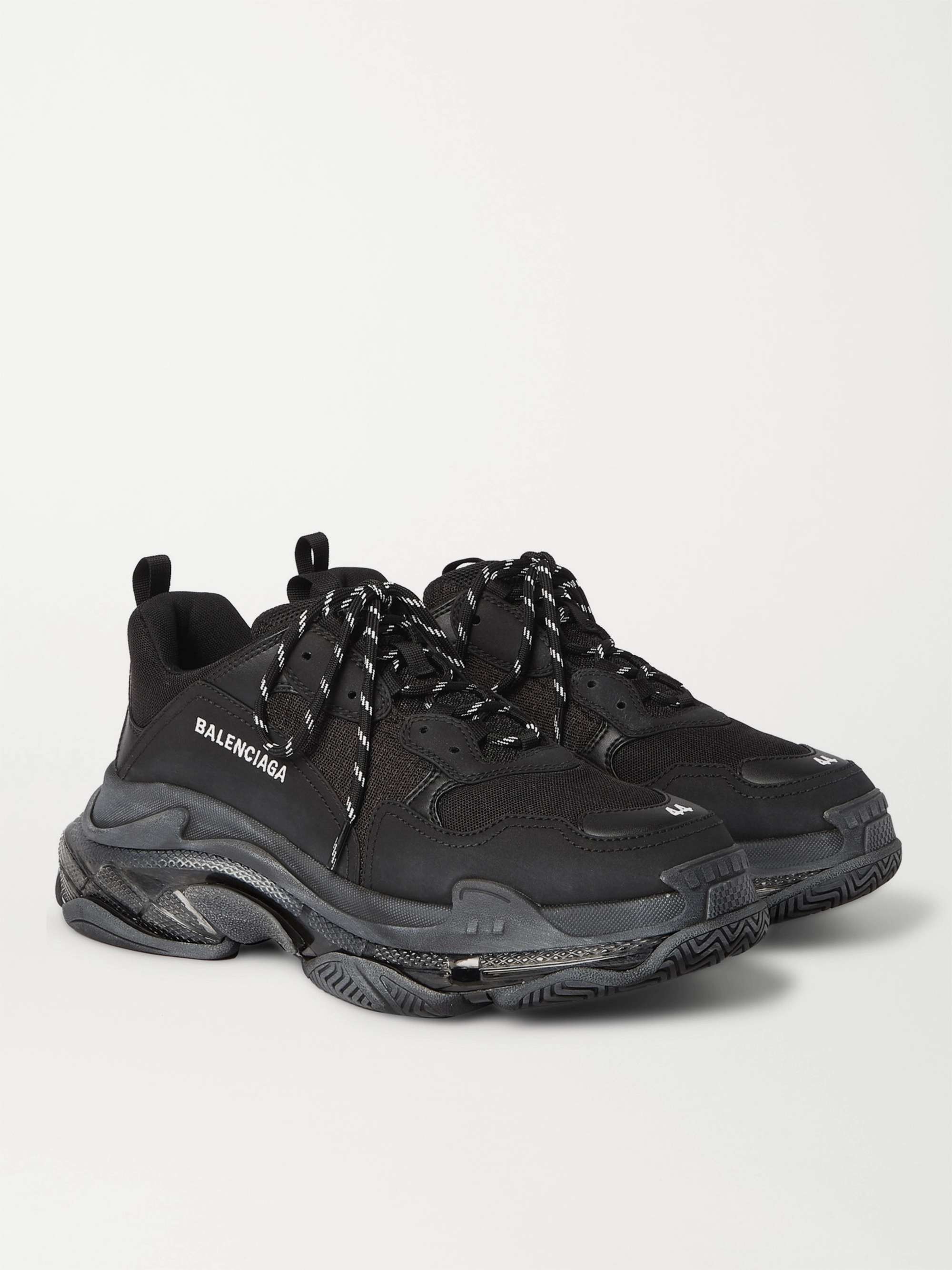 Black Track.2 Nylon, Mesh and Rubber Sneakers | BALENCIAGA | MR PORTER