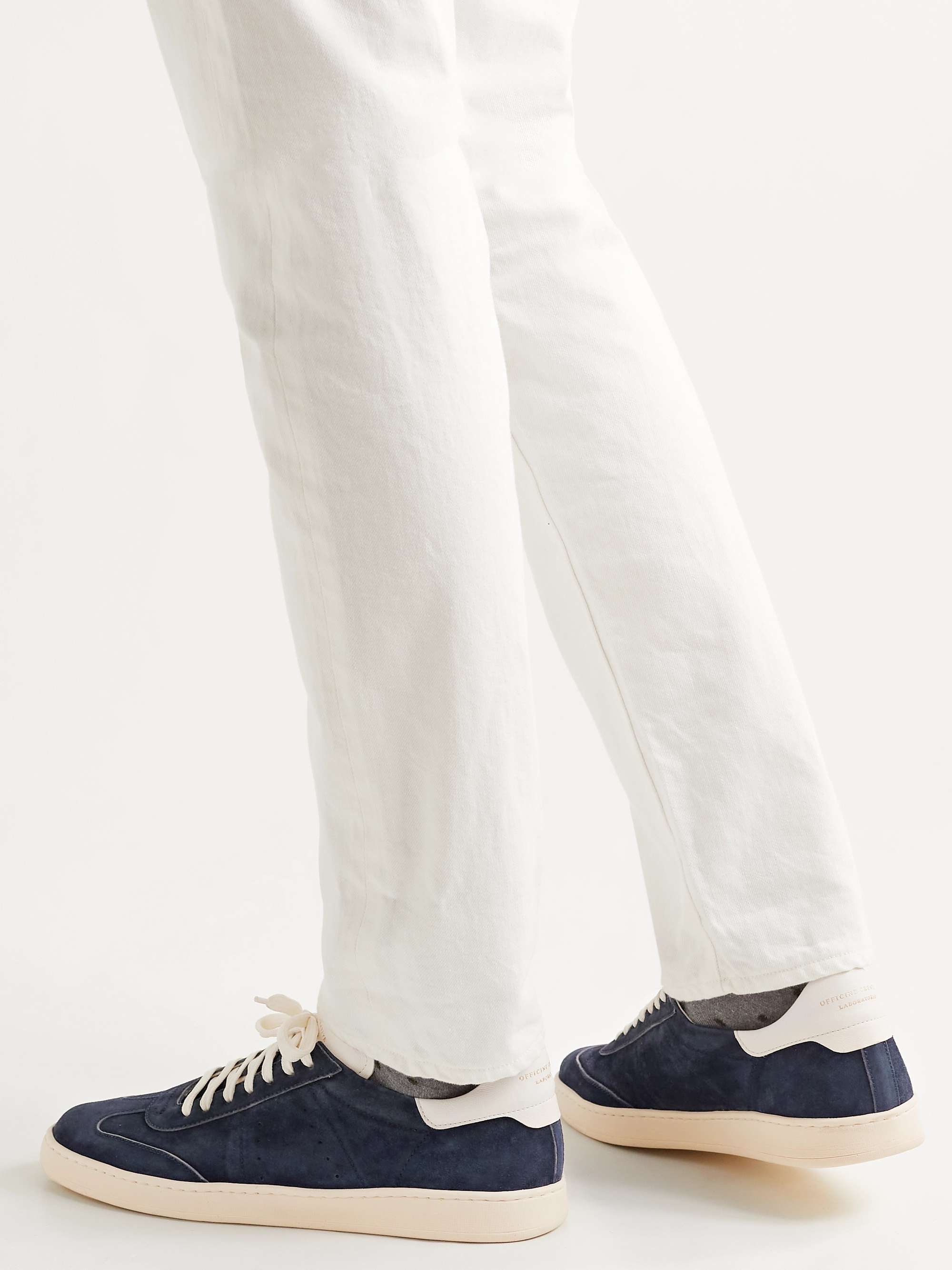 OFFICINE CREATIVE Kombo Leather-Trimmed Suede Sneakers for Men | MR PORTER