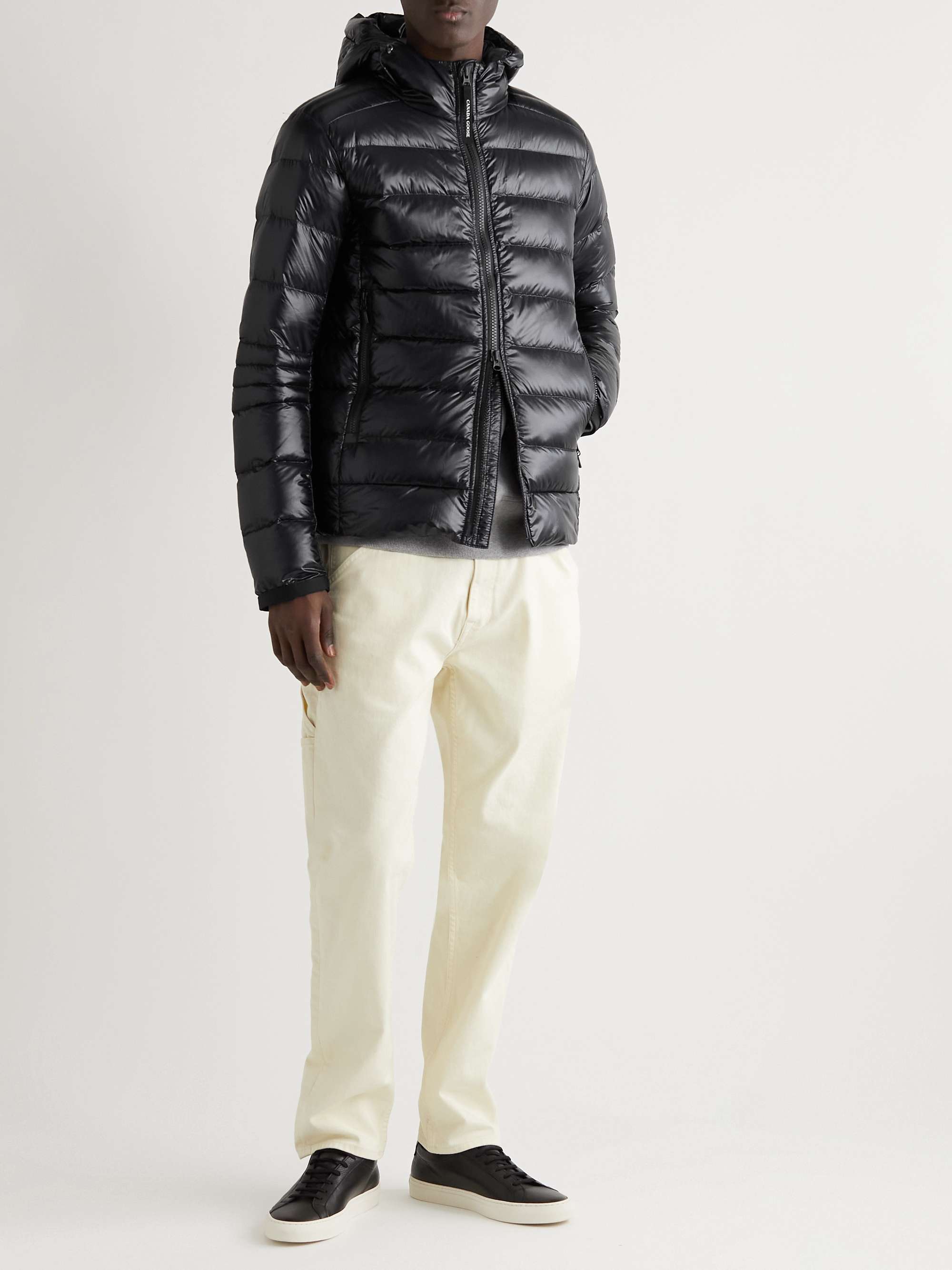 Black Crofton Slim-Fit Recycled Nylon-Ripstop Hooded Down Jacket | CANADA  GOOSE | MR PORTER
